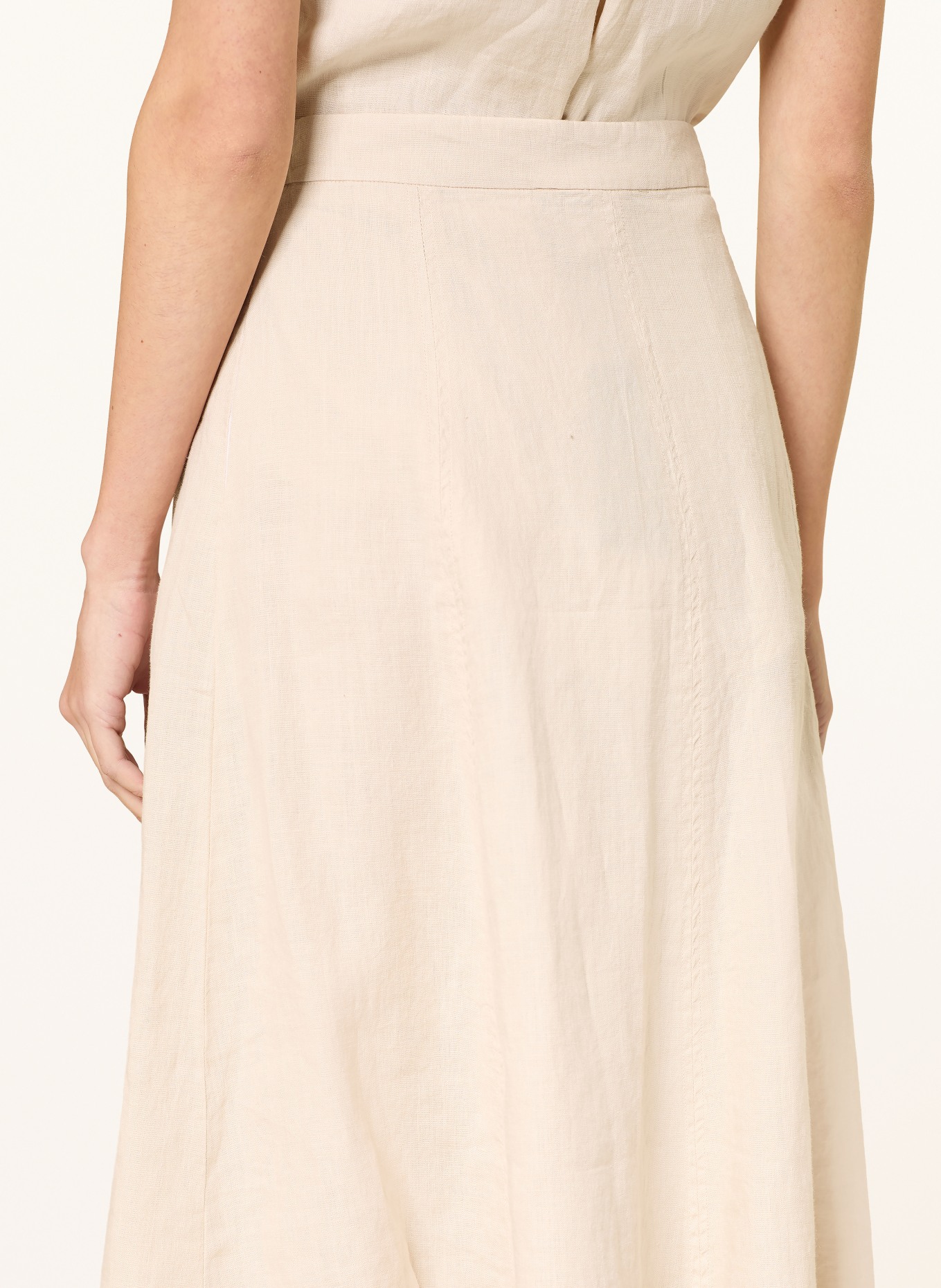 (THE MERCER) N.Y. linen skirt: BEIGE