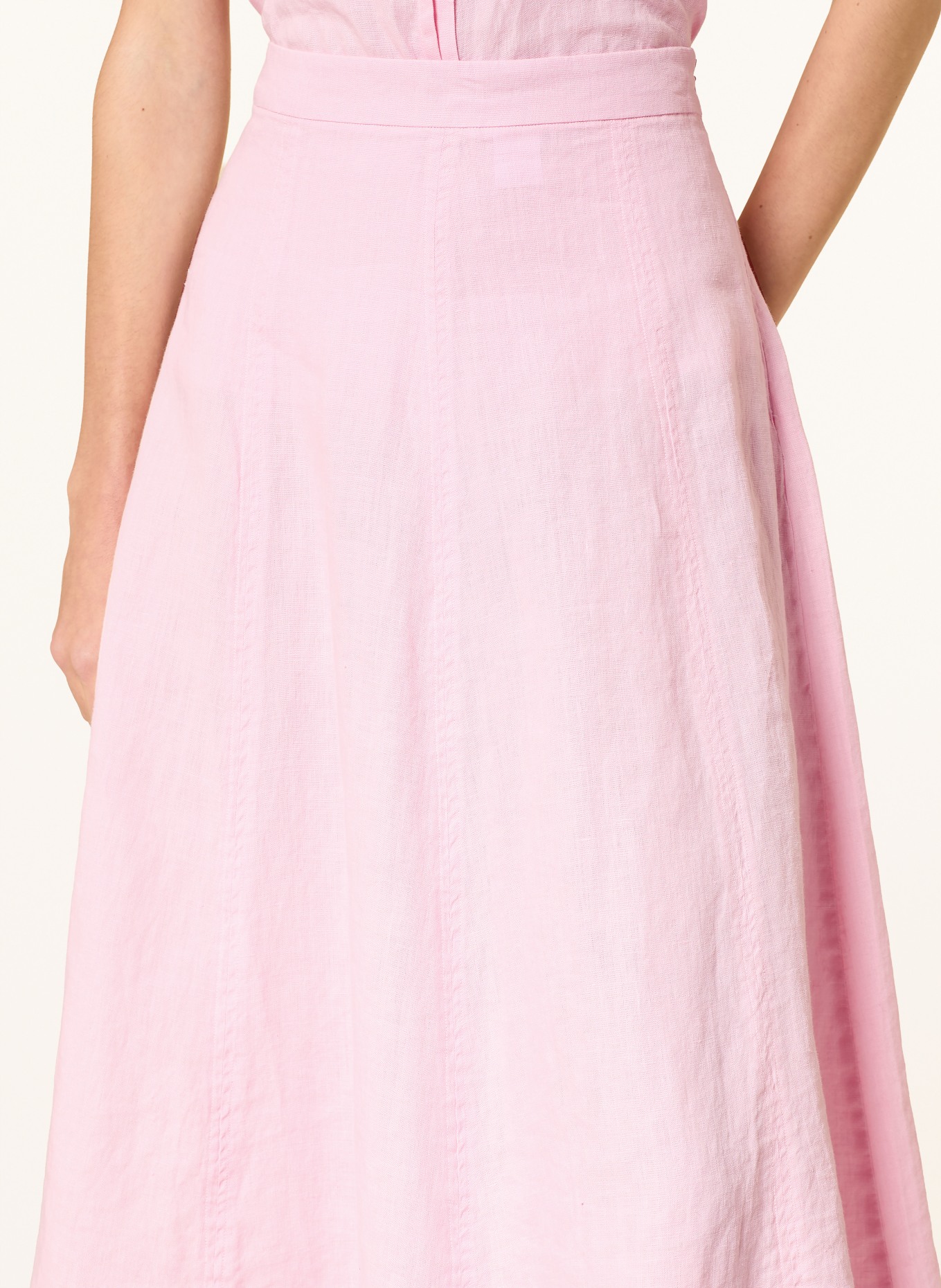 (THE MERCER) N.Y. linen skirt: PINK