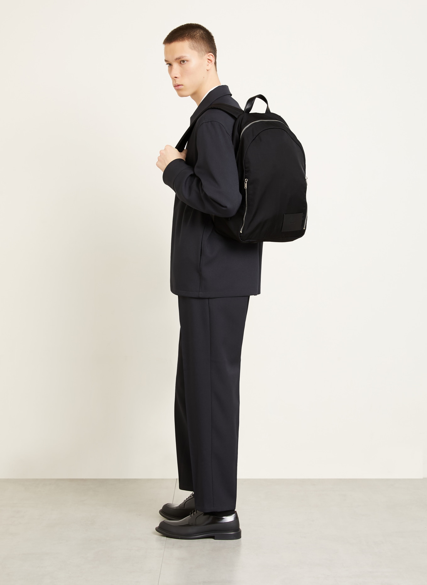 JIL SANDER URBAN backpack: BLACK / SILVER