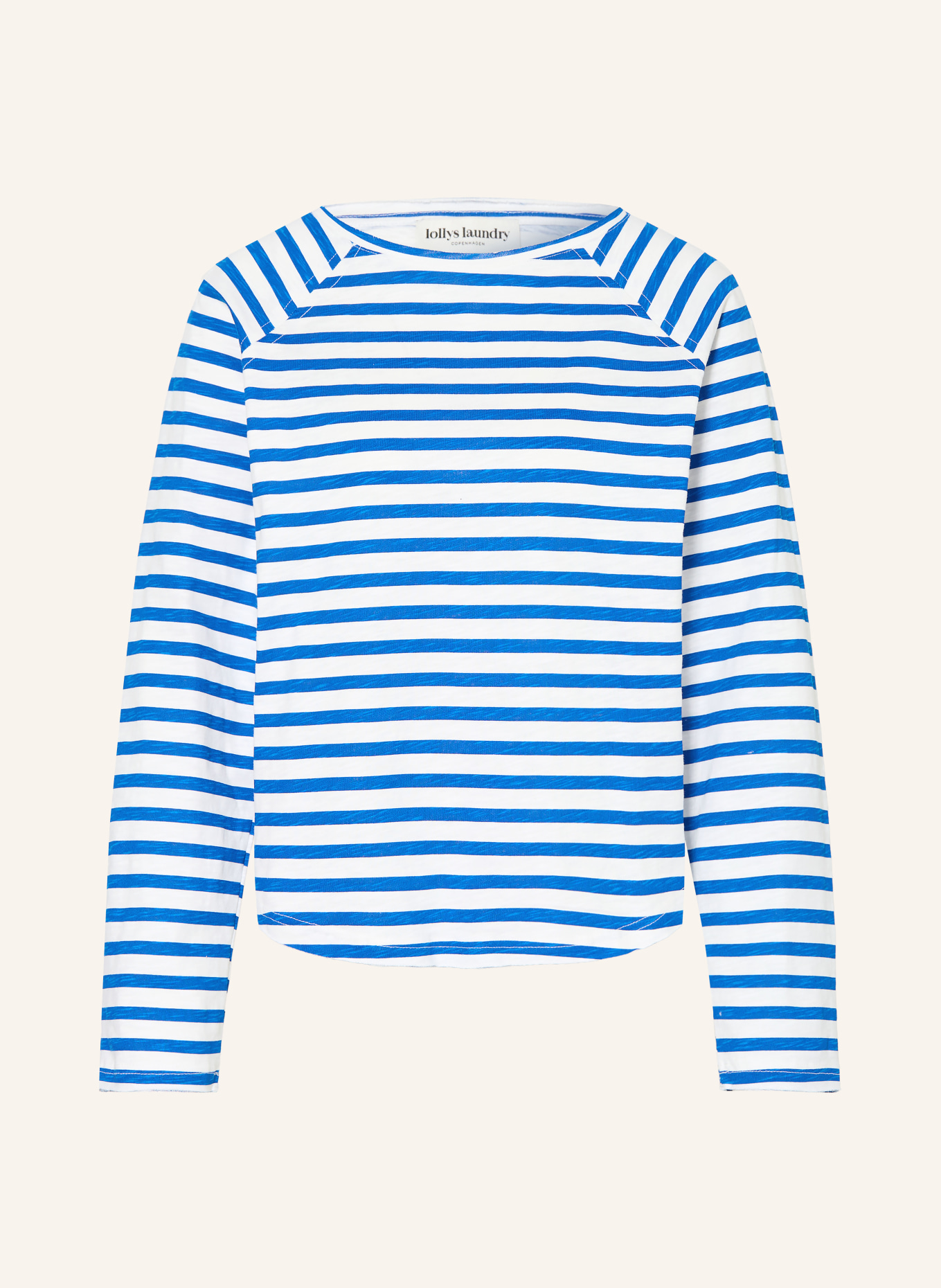 lollys laundry LIVALL long sleeve shirt: BLUE / WHITE