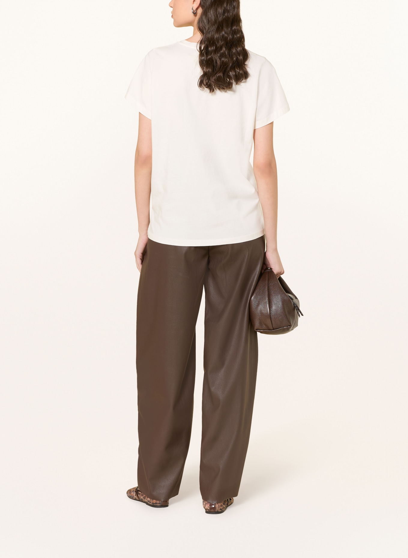 lollys laundry ROMALL T-shirt: ECRU / PINK / YELLOW