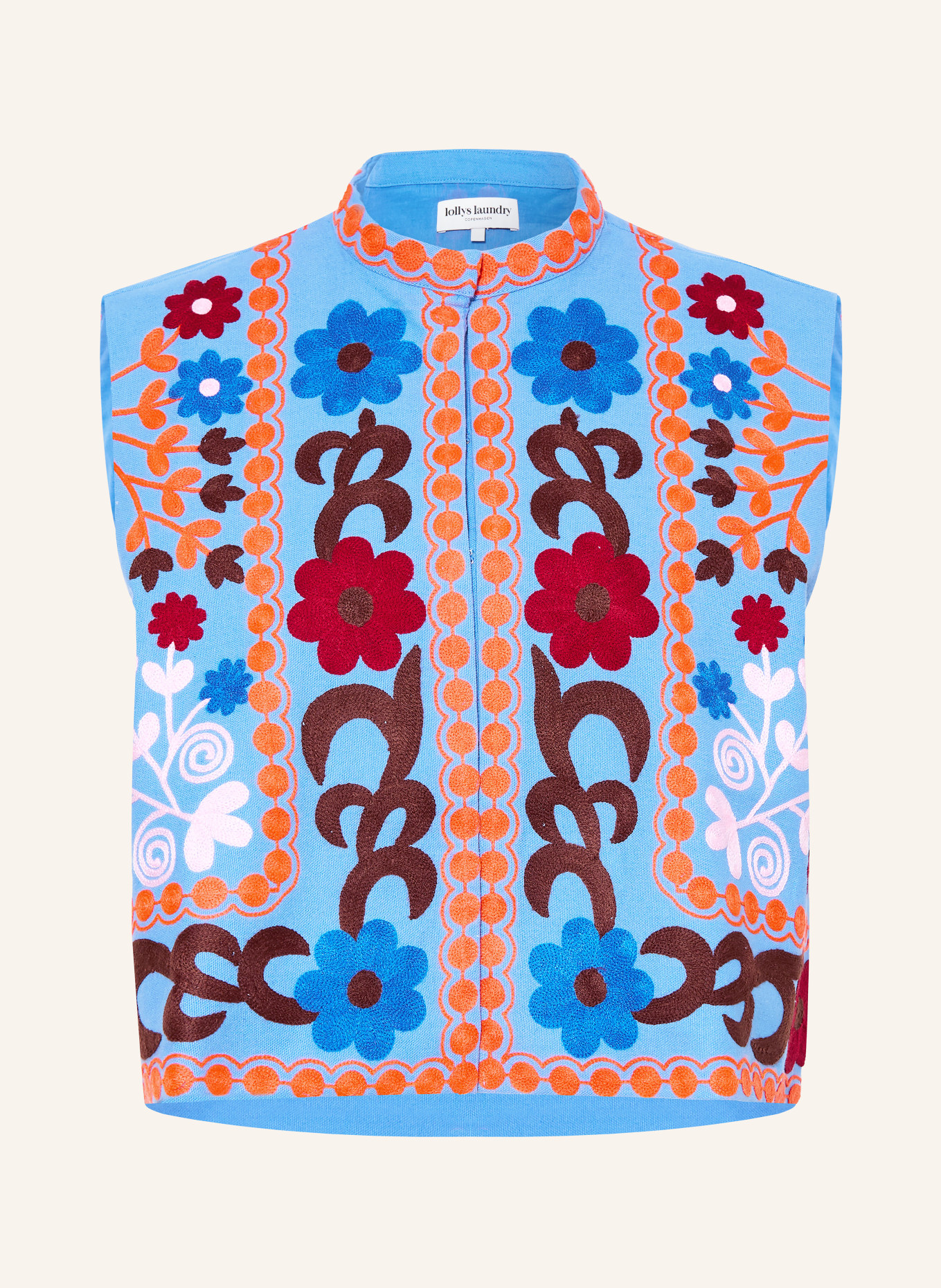 lollys laundry BINLL vest: BLUE / PINK / DARK RED