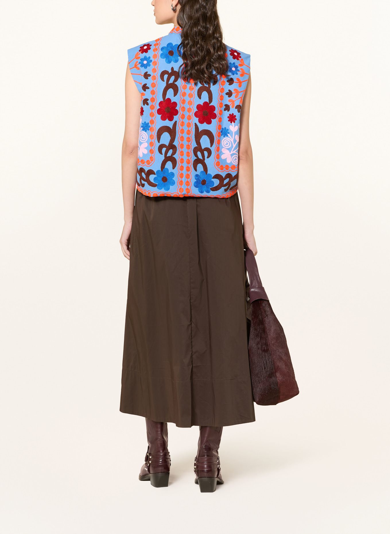 lollys laundry BINLL vest: BLUE / PINK / DARK RED