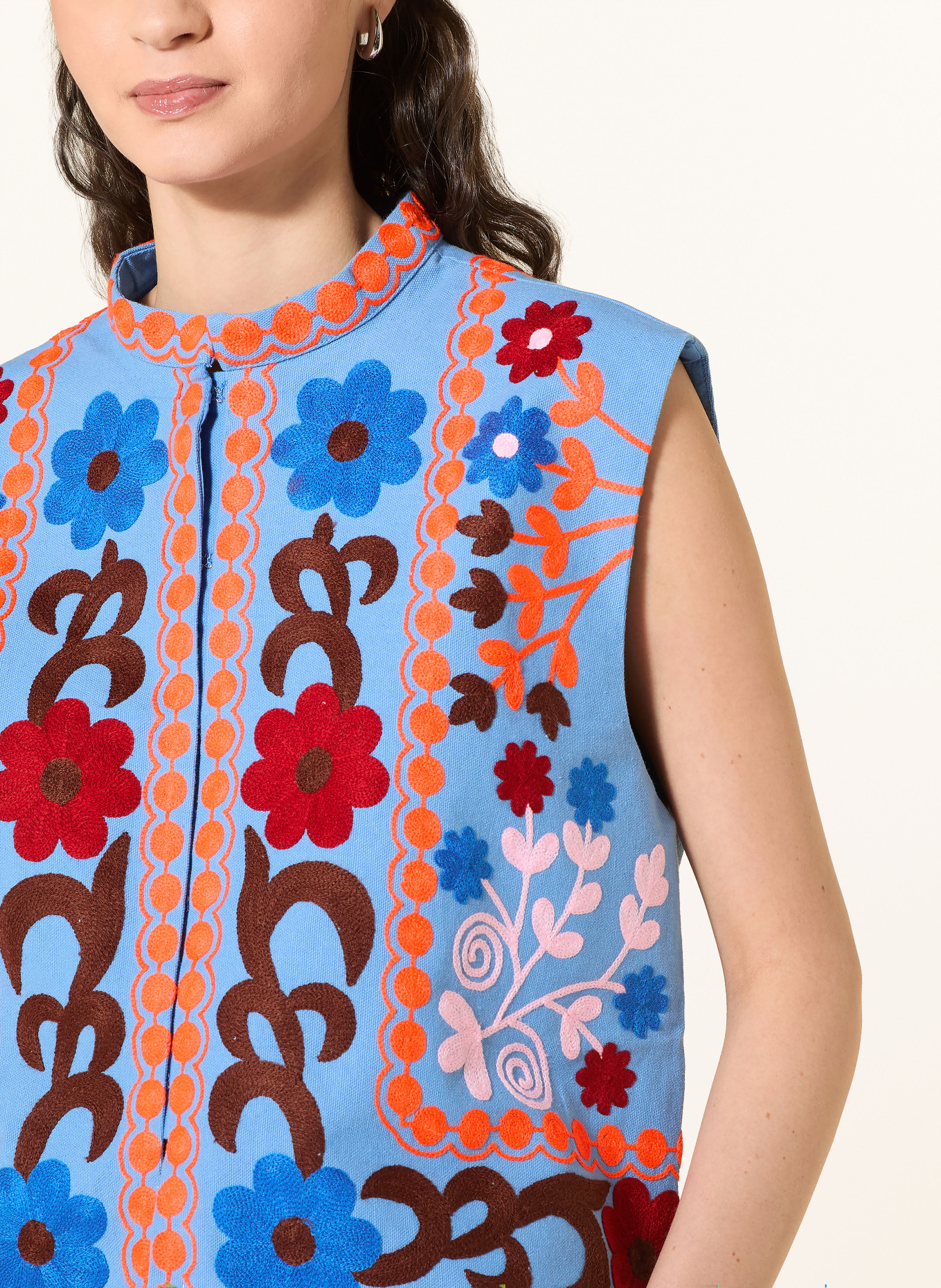 lollys laundry BINLL vest: BLUE / PINK / DARK RED