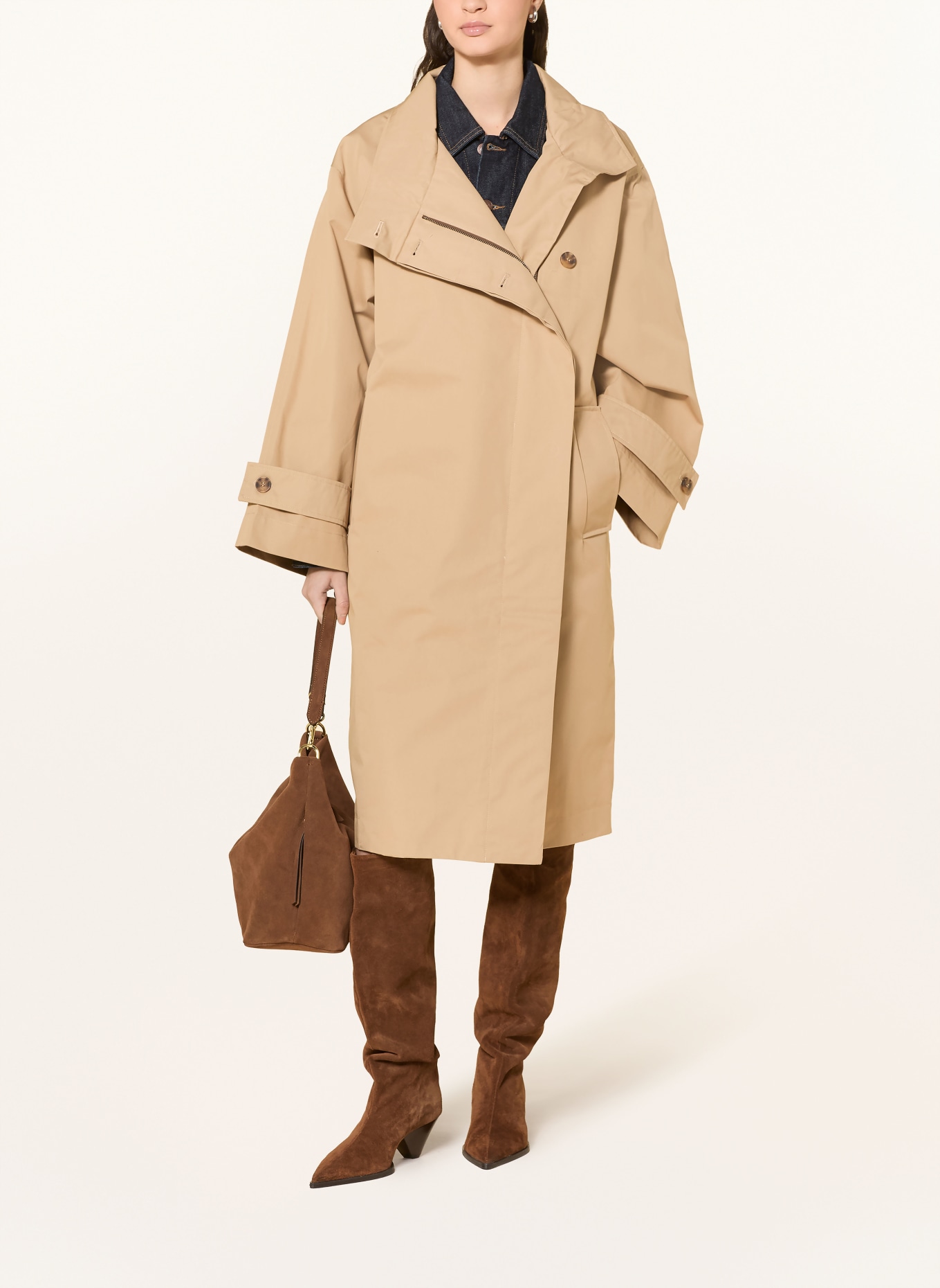 lollys laundry RUSSILL trench coat: BEIGE