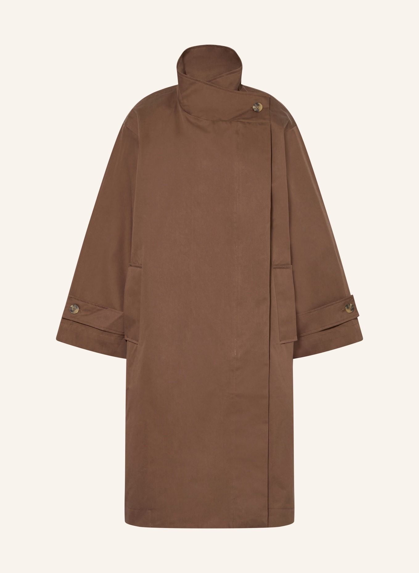 lollys laundry RUSSILL trench coat: DARK BROWN