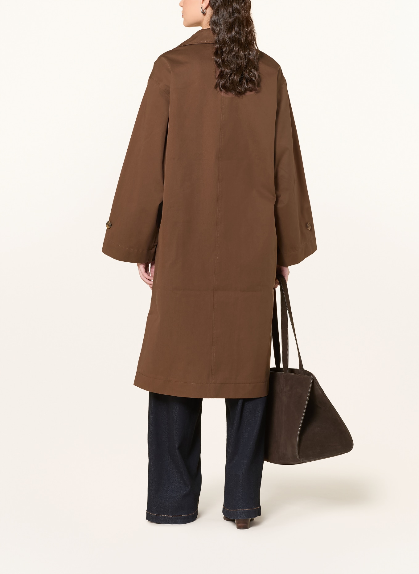 lollys laundry RUSSILL trench coat: DARK BROWN