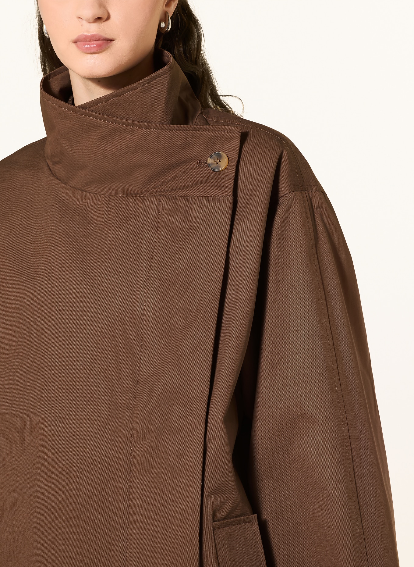 lollys laundry RUSSILL trench coat: DARK BROWN