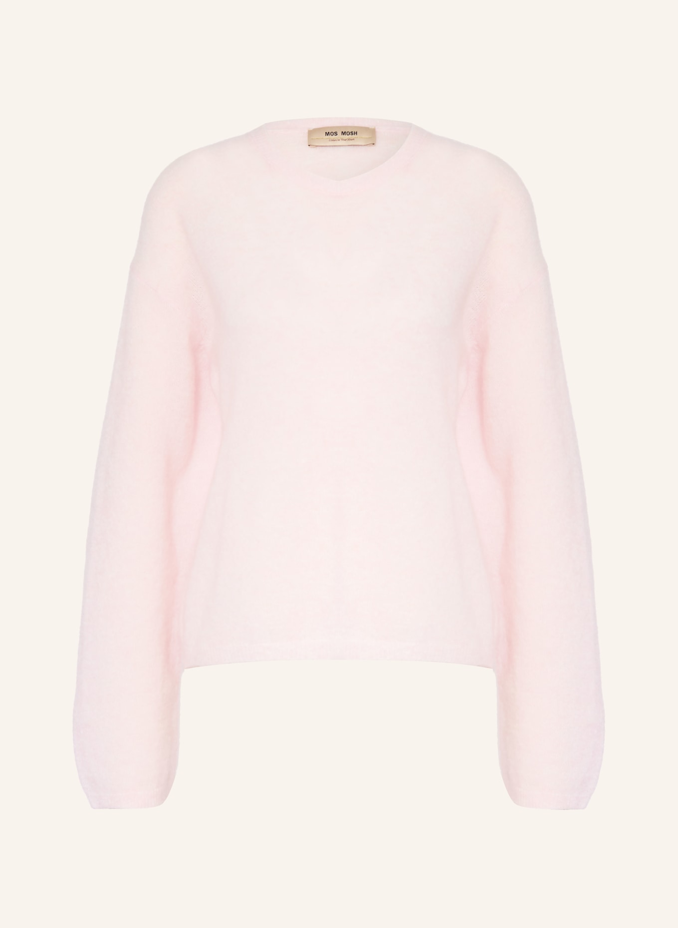 MOS MOSH Sweter MMMAPE: JASNORÓŻOWY