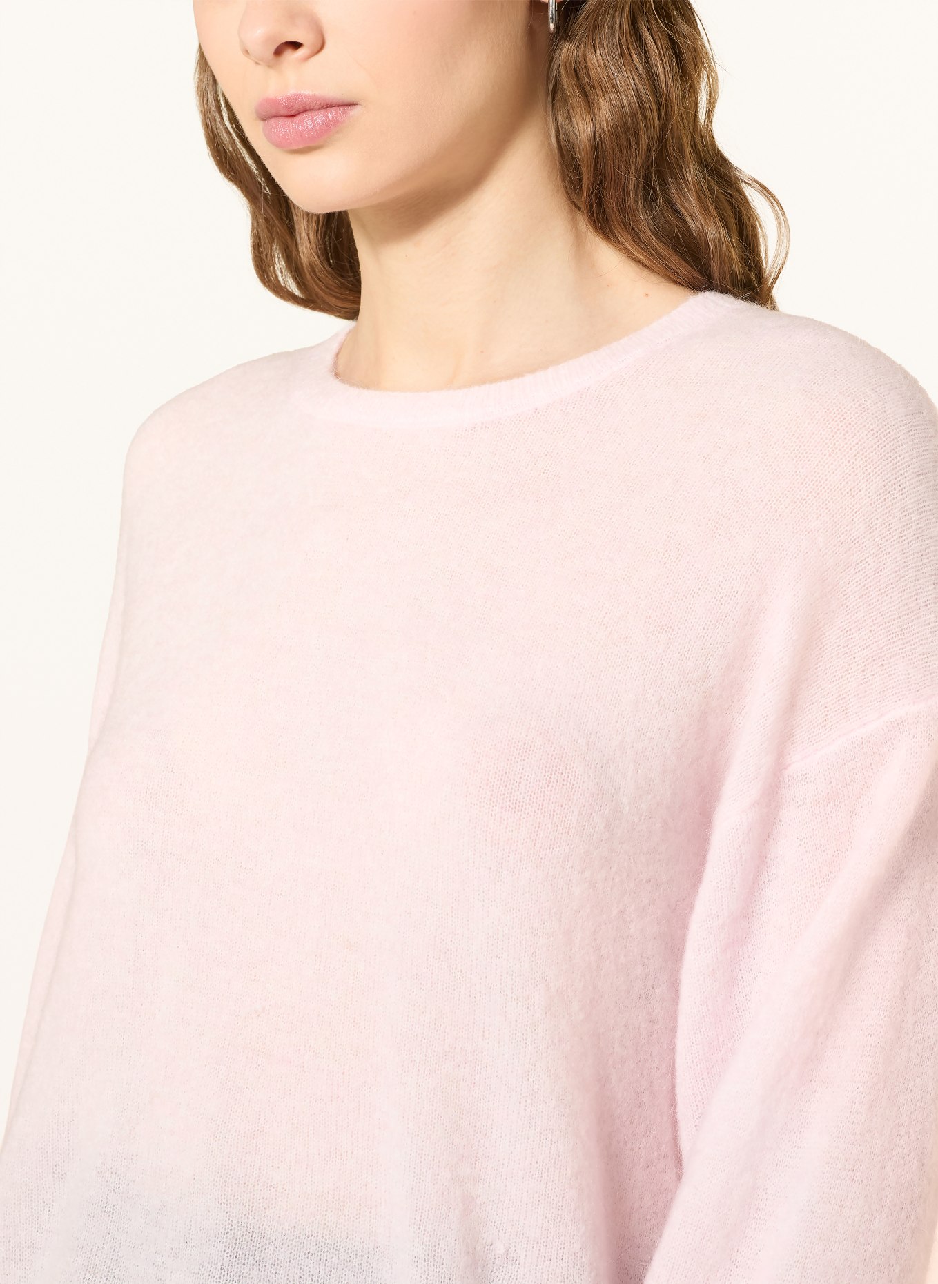 MOS MOSH Sweter MMMAPE: JASNORÓŻOWY