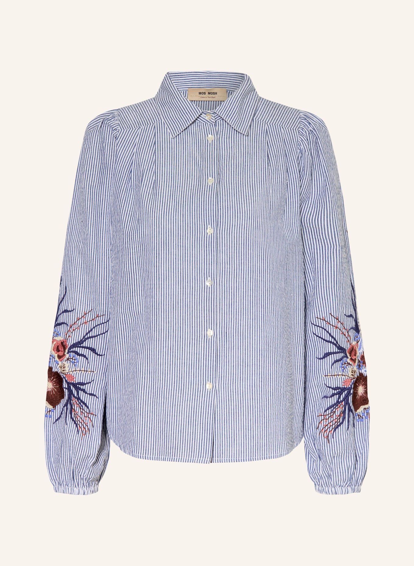 MOS MOSH Košile MMCIU: TMAVĚ MODRÁ / HNĚDÁ / BÍLÁ