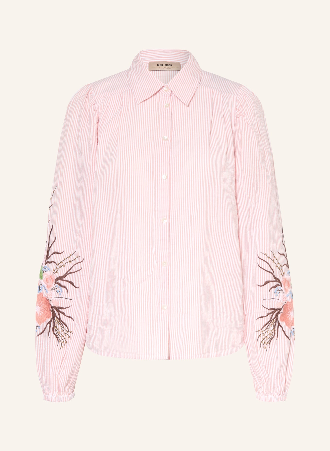 MOS MOSH Hemdbluse MMCIU: LACHS / WEISS