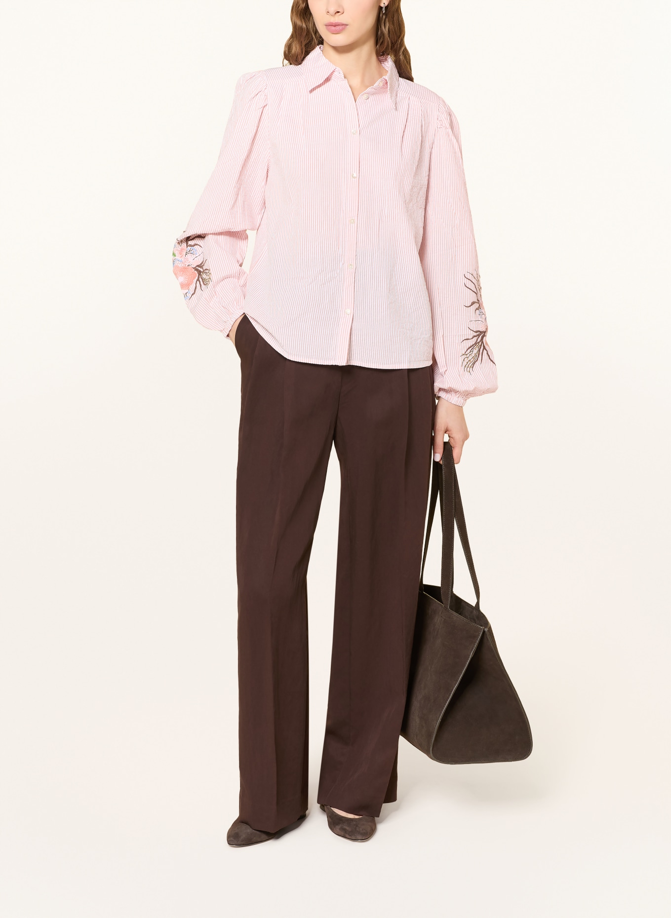 MOS MOSH Hemdbluse MMCIU: LACHS / WEISS