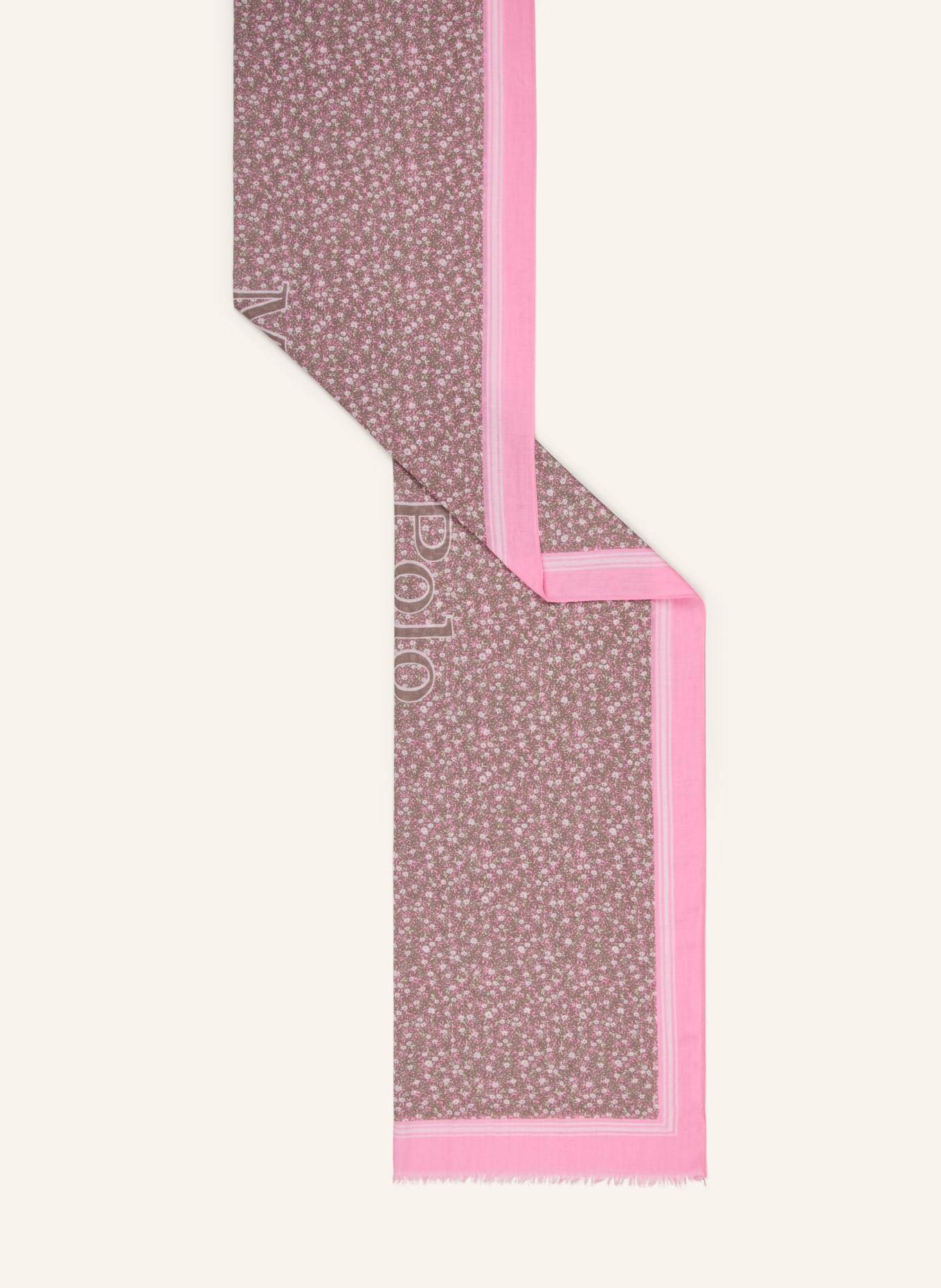 Marc O'Polo Schal: BRAUN / HELLROSA / ROSA