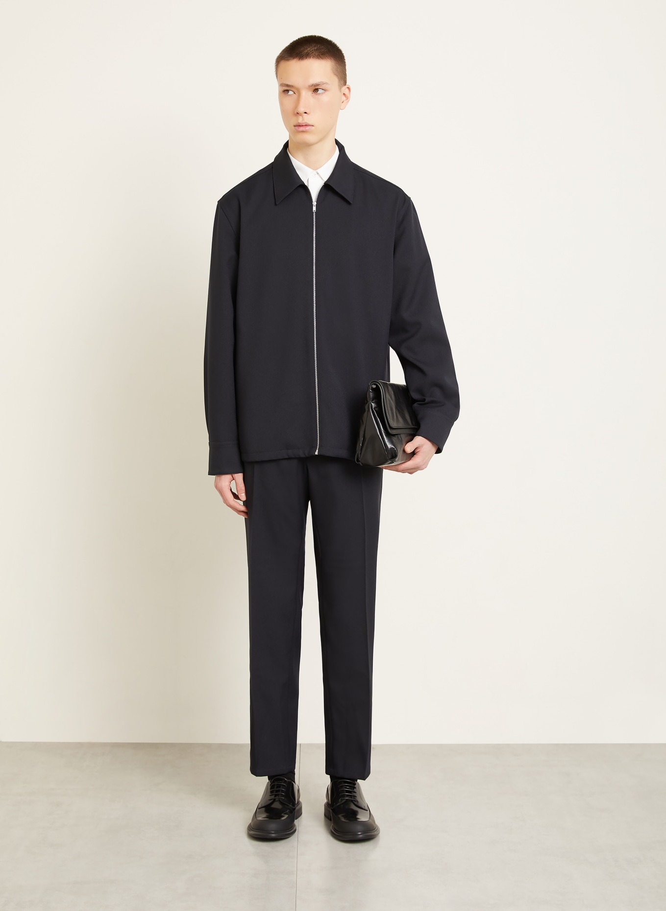 JIL SANDER Relaxed Fit Chinos: DARK BLUE
