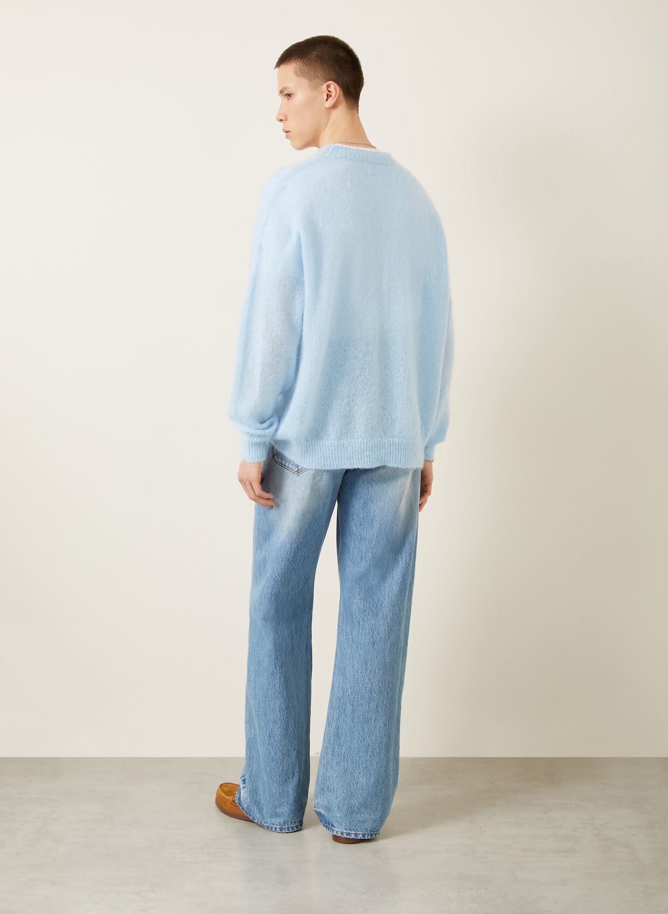 ISABEL MARANT Pullover DRANY mit Mohair: HELLBLAU / DUNKELBLAU