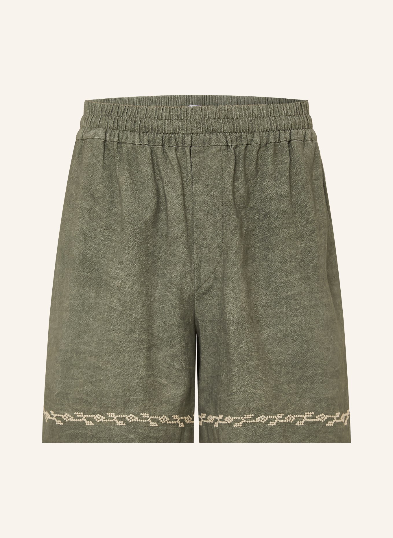 ISABEL MARANT Jerseyshorts ZILAN: OLIV / BEIGE