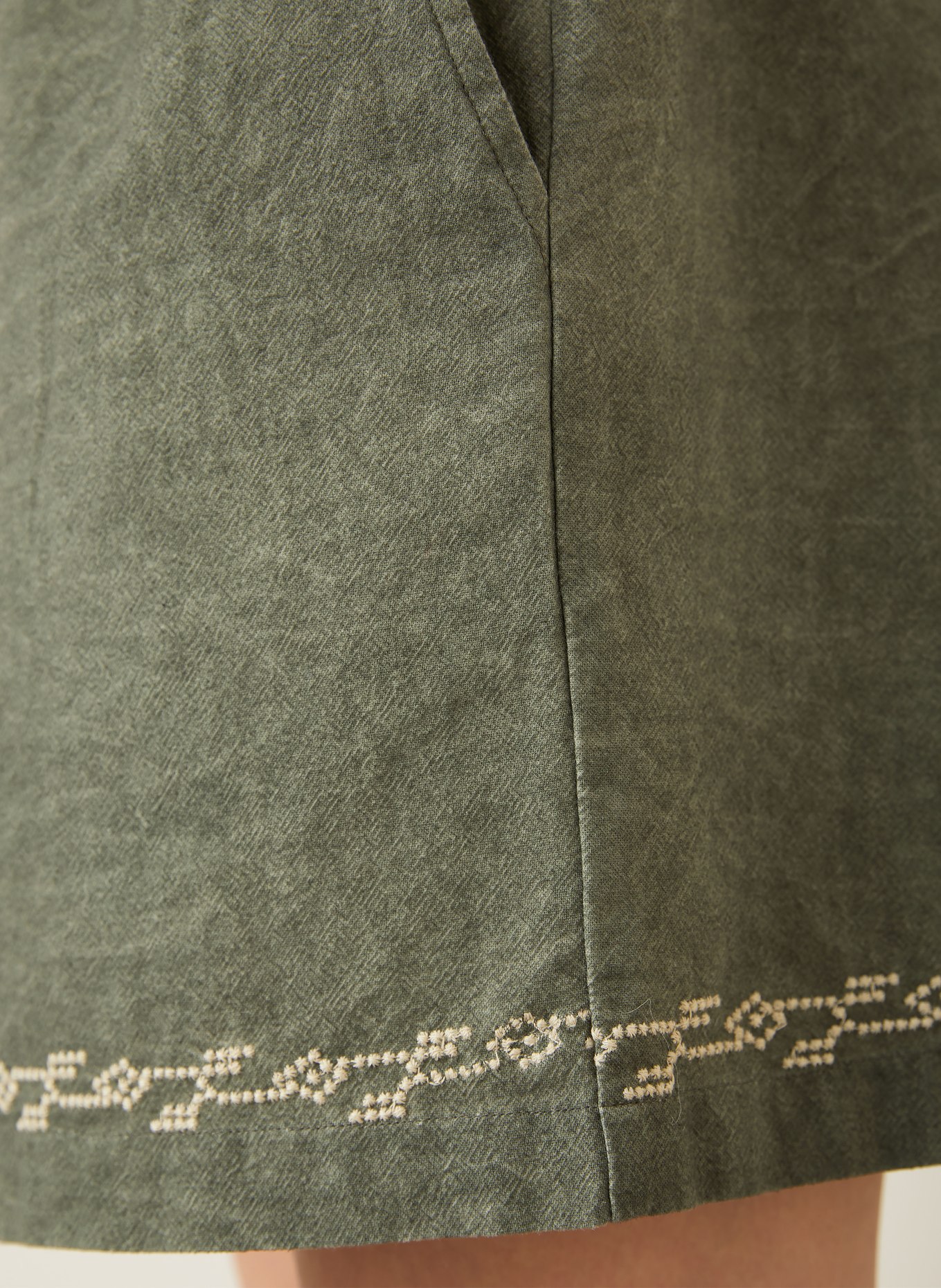 ISABEL MARANT Jerseyshorts ZILAN: OLIV / BEIGE