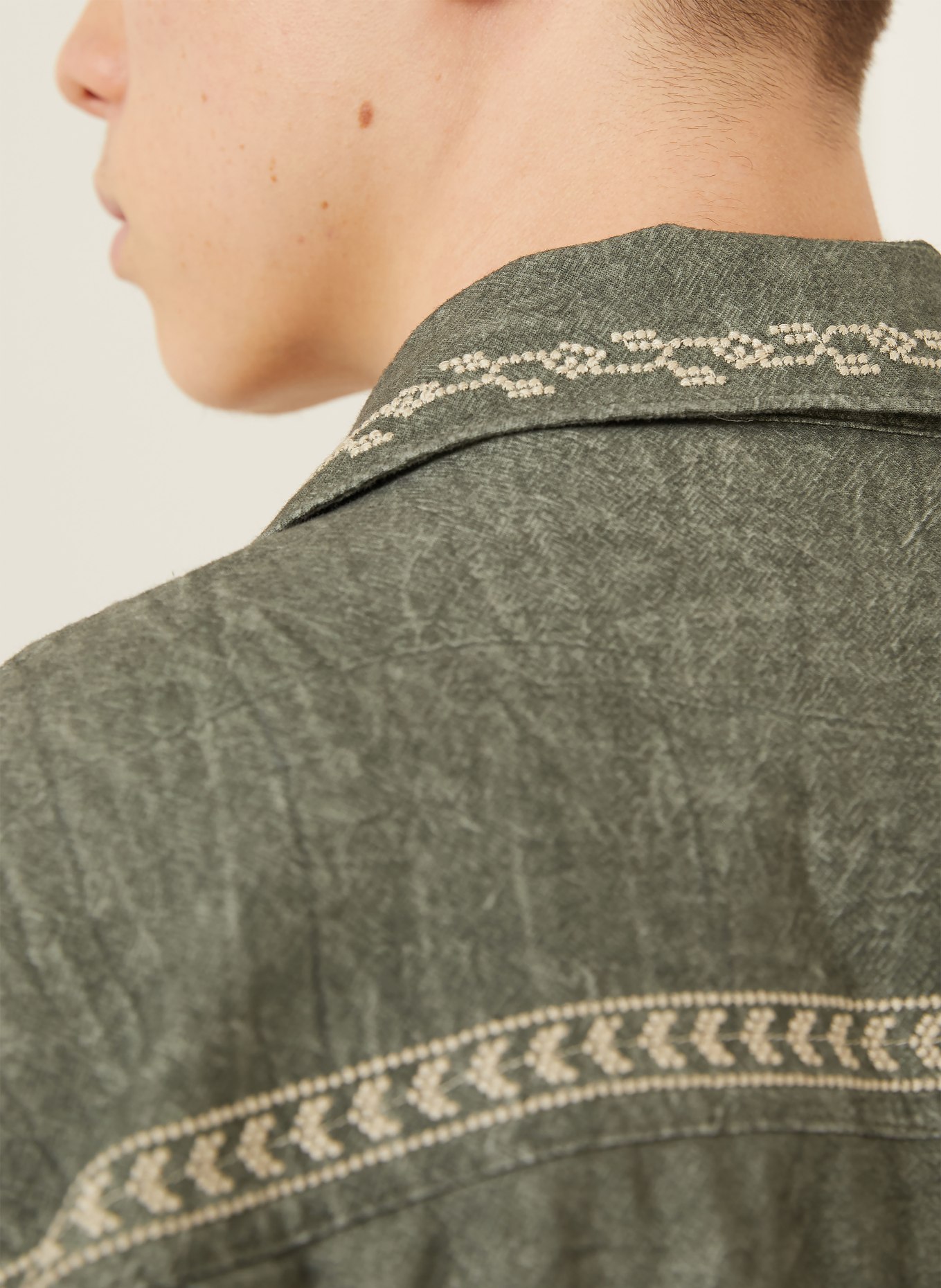 ISABEL MARANT Resorthemd ZEKIM Comfort Fit: KHAKI / CREME