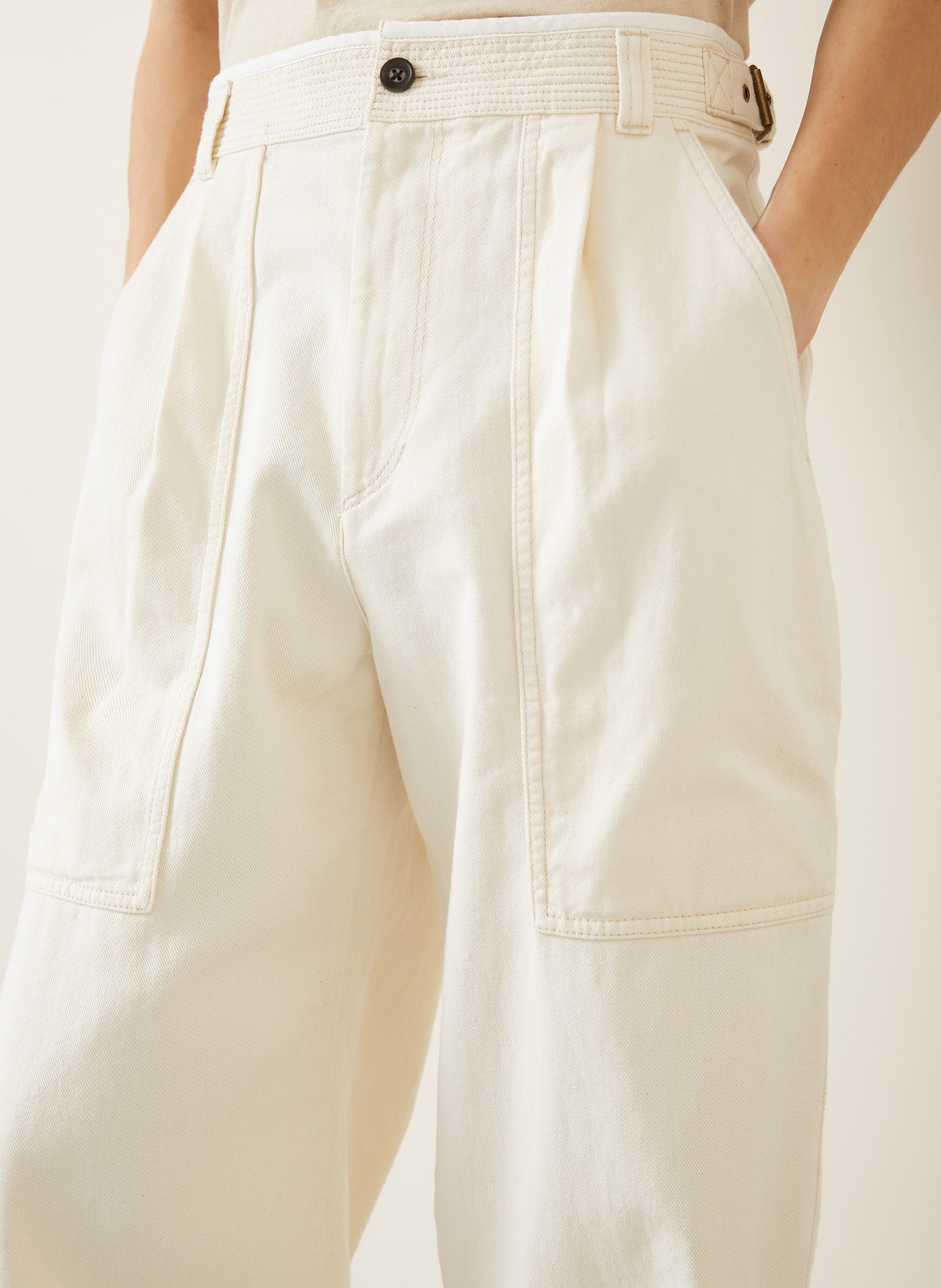 ISABEL MARANT Hose ILYAN Regular Fit: 23EC ecru