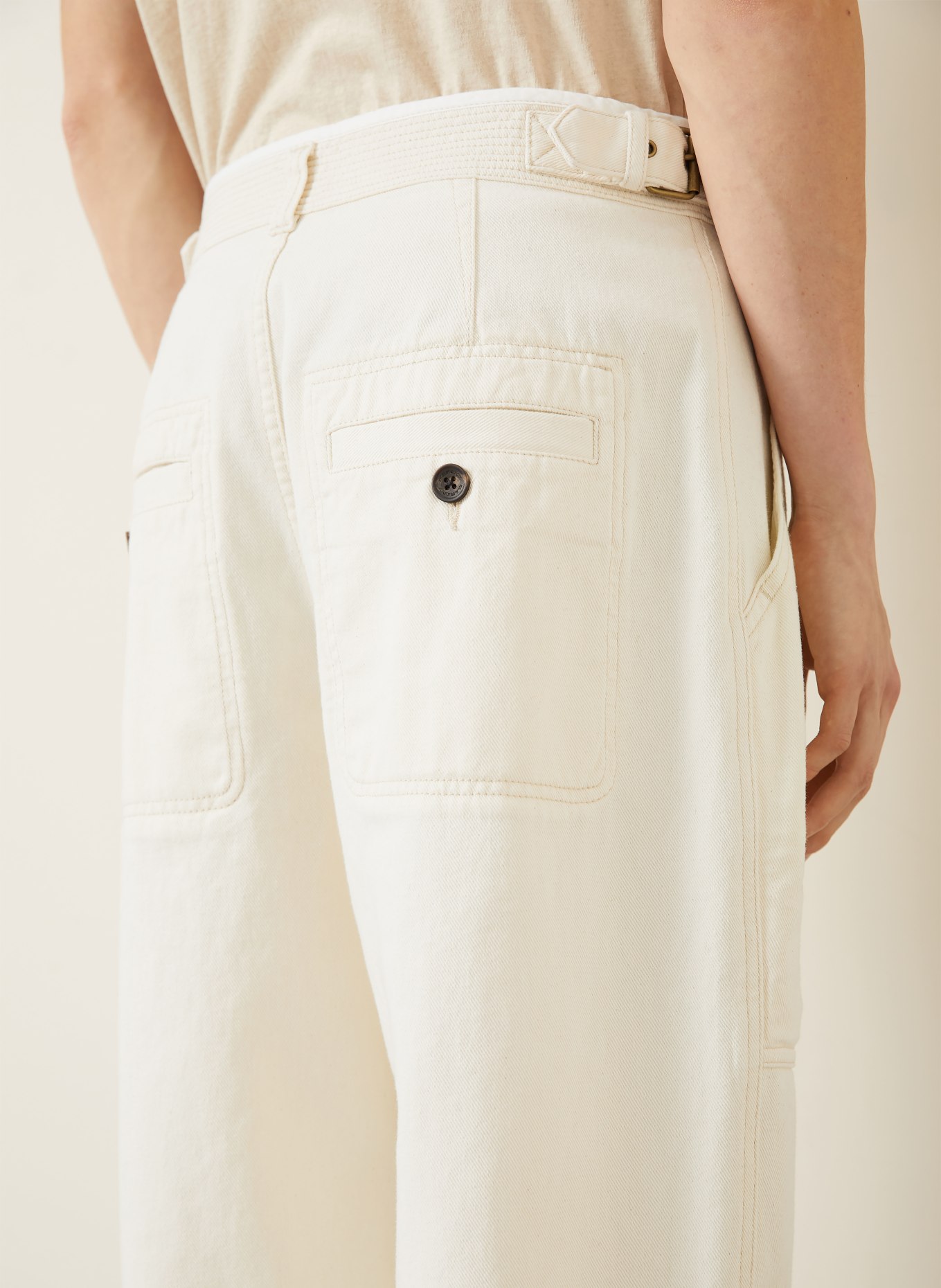 ISABEL MARANT Hose ILYAN Regular Fit: 23EC ecru