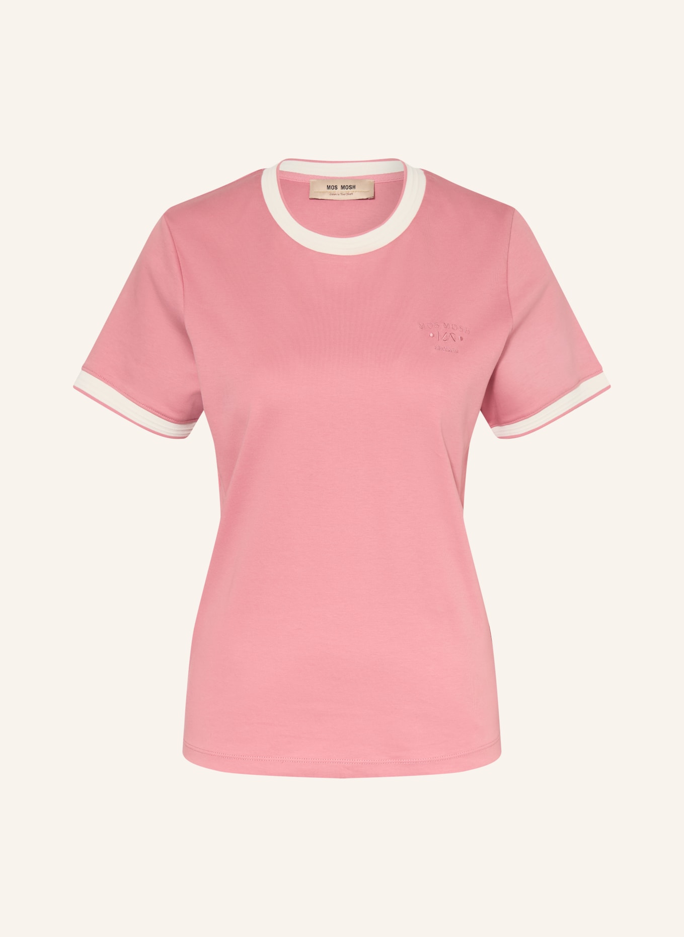 MOS MOSH Tričko MMMOLINA: STARORŮŽOVÁ / BÍLÁ