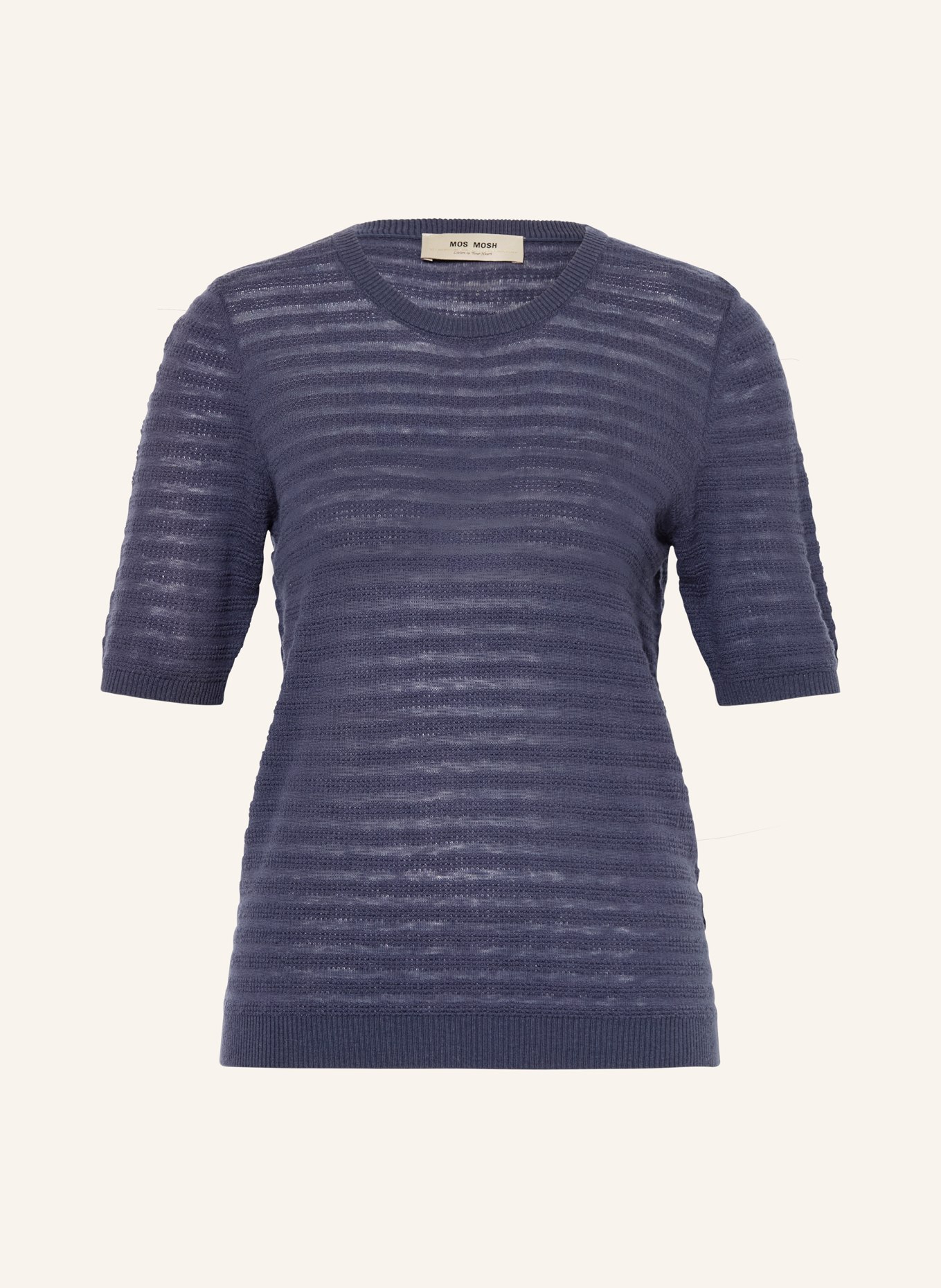MOS MOSH MMBOUCH DOTTY cashmere knit shirt: DARK BLUE