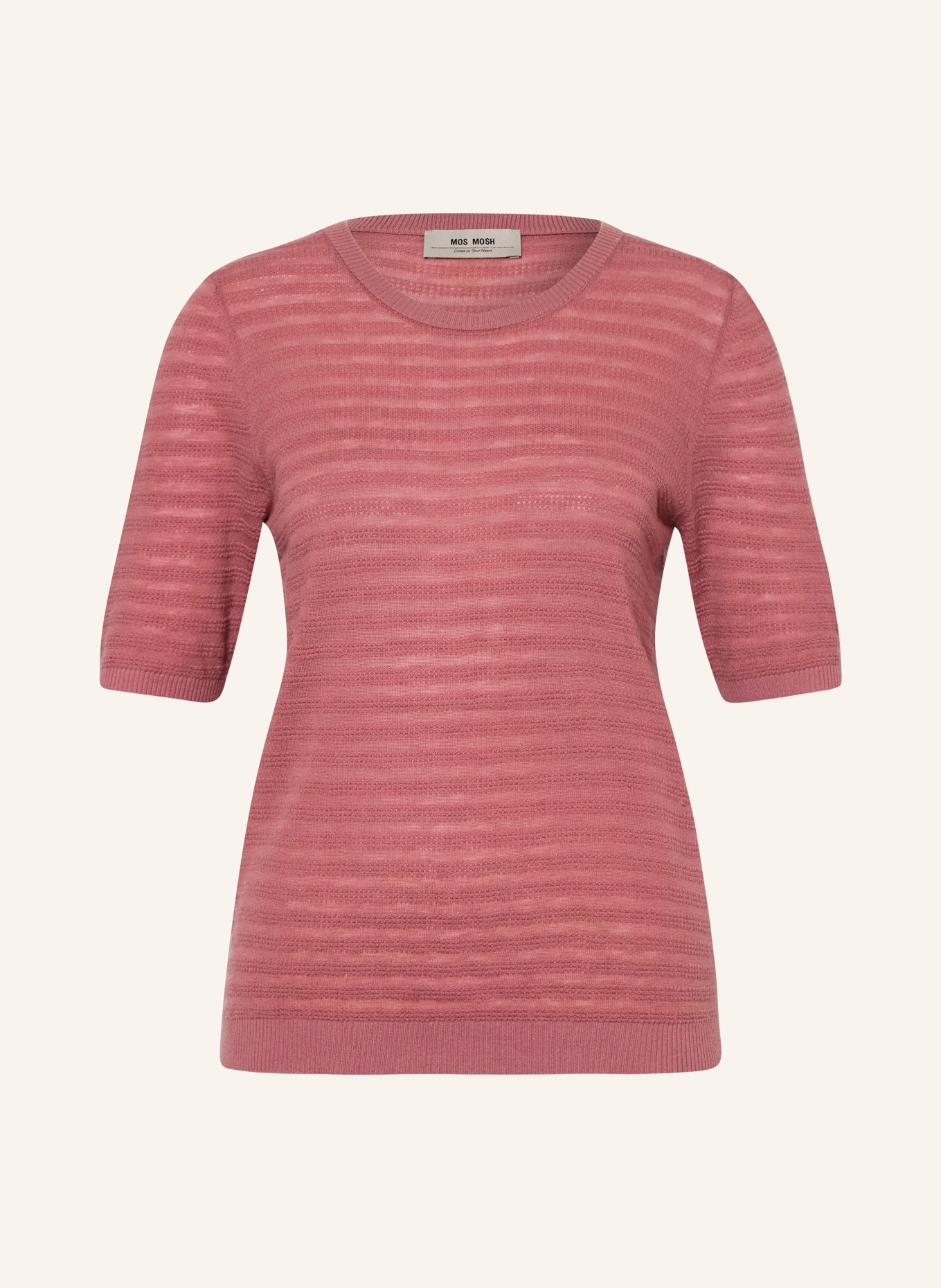 MOS MOSH MMBOUCH DOTTY cashmere knit shirt: ROSE