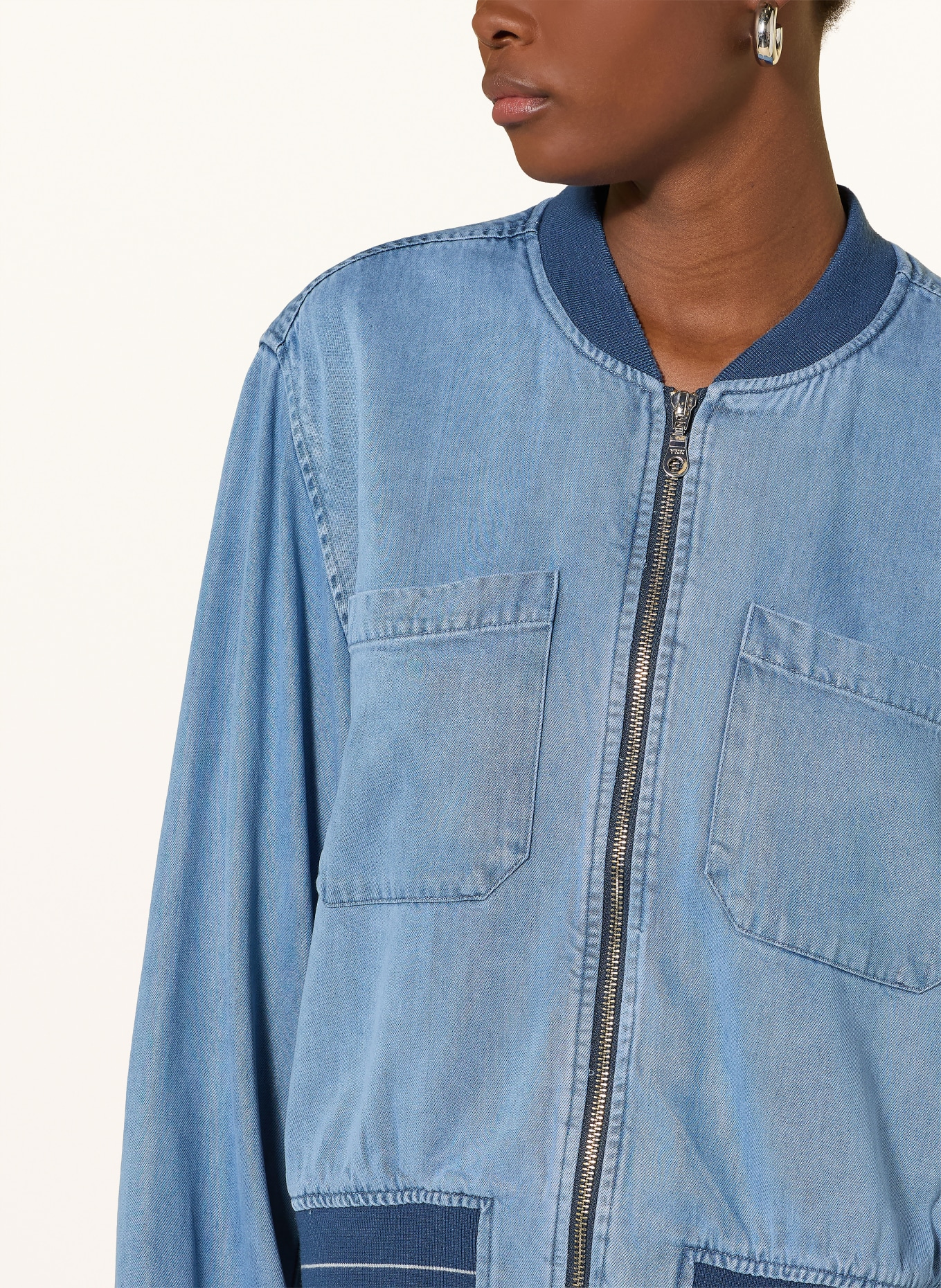 MOS MOSH Jeansblouson: HELLBLAU / BLAU