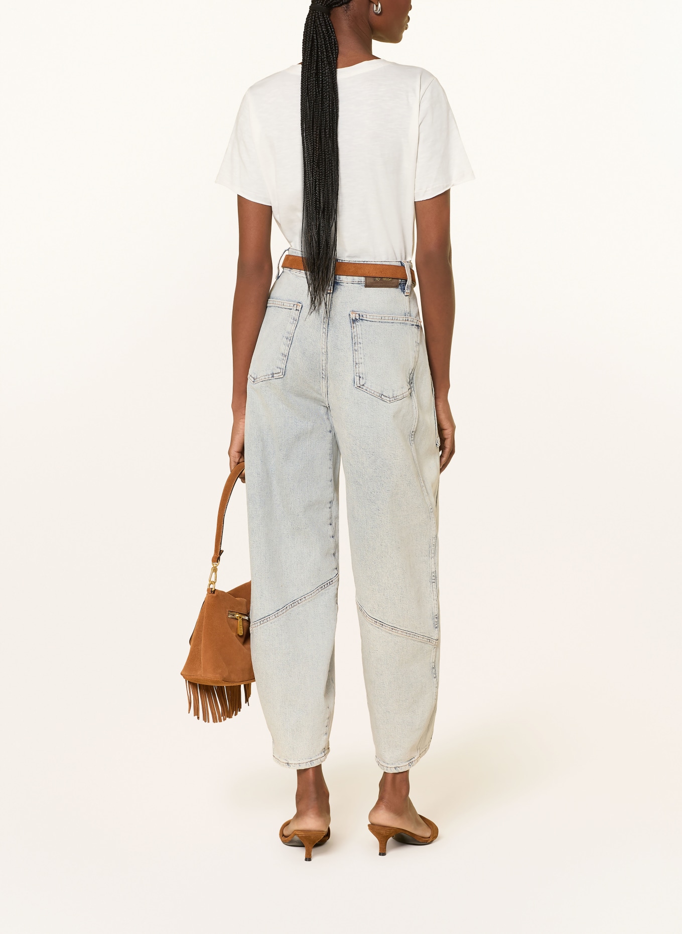 MOS MOSH T-shirt MMROMI avec pierres précieuses: BLANC / ROUGE