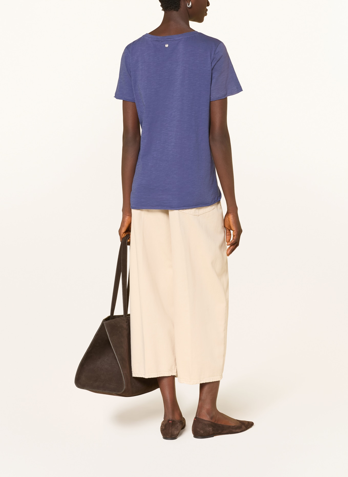 MOS MOSH T-Shirt MMROMI mit Schmucksteinen: DUNKELBLAU / ROSÉ / CREME