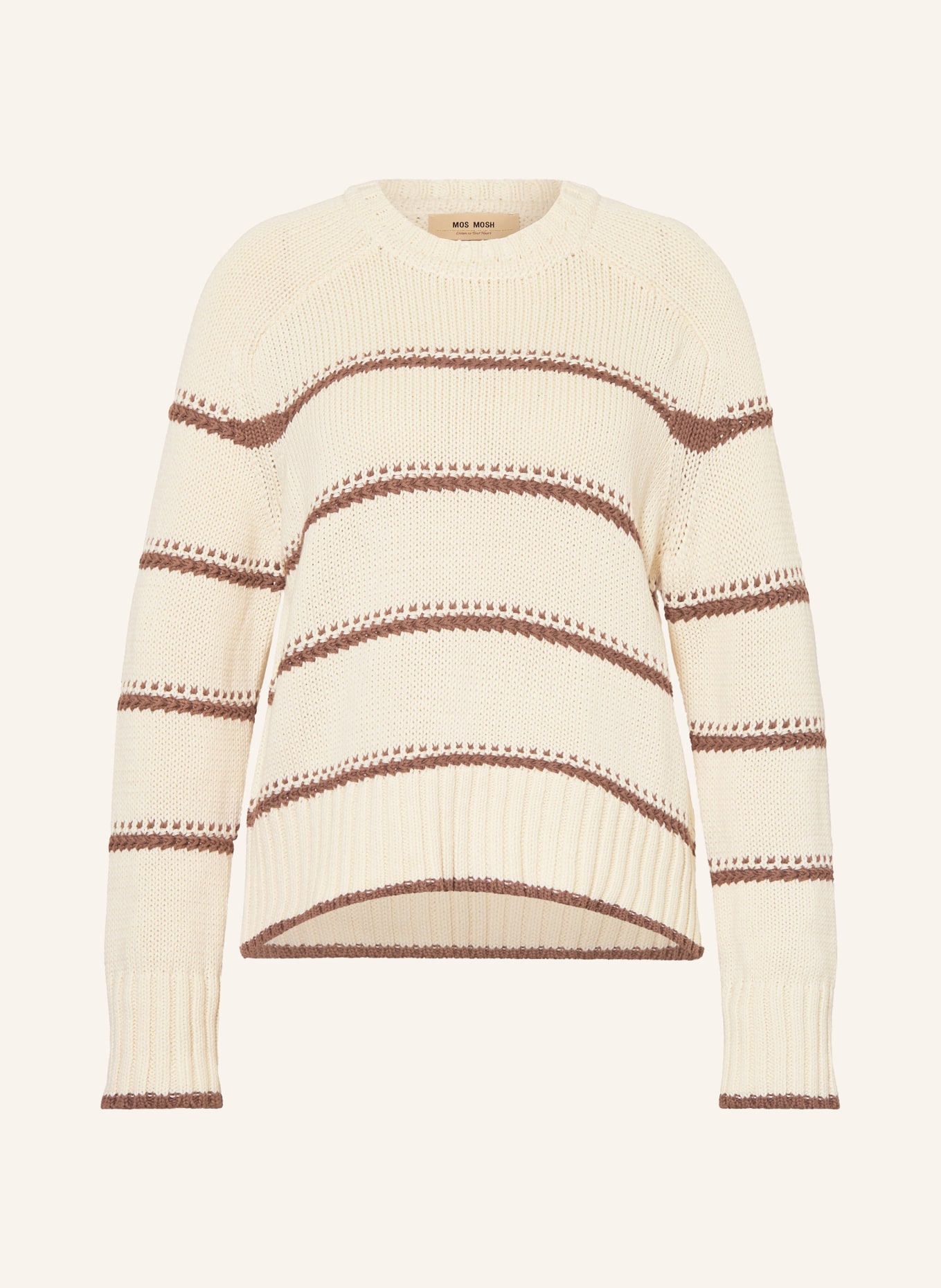 MOS MOSH Pullover MMROLA BINE: DUNKELBRAUN / ECRU