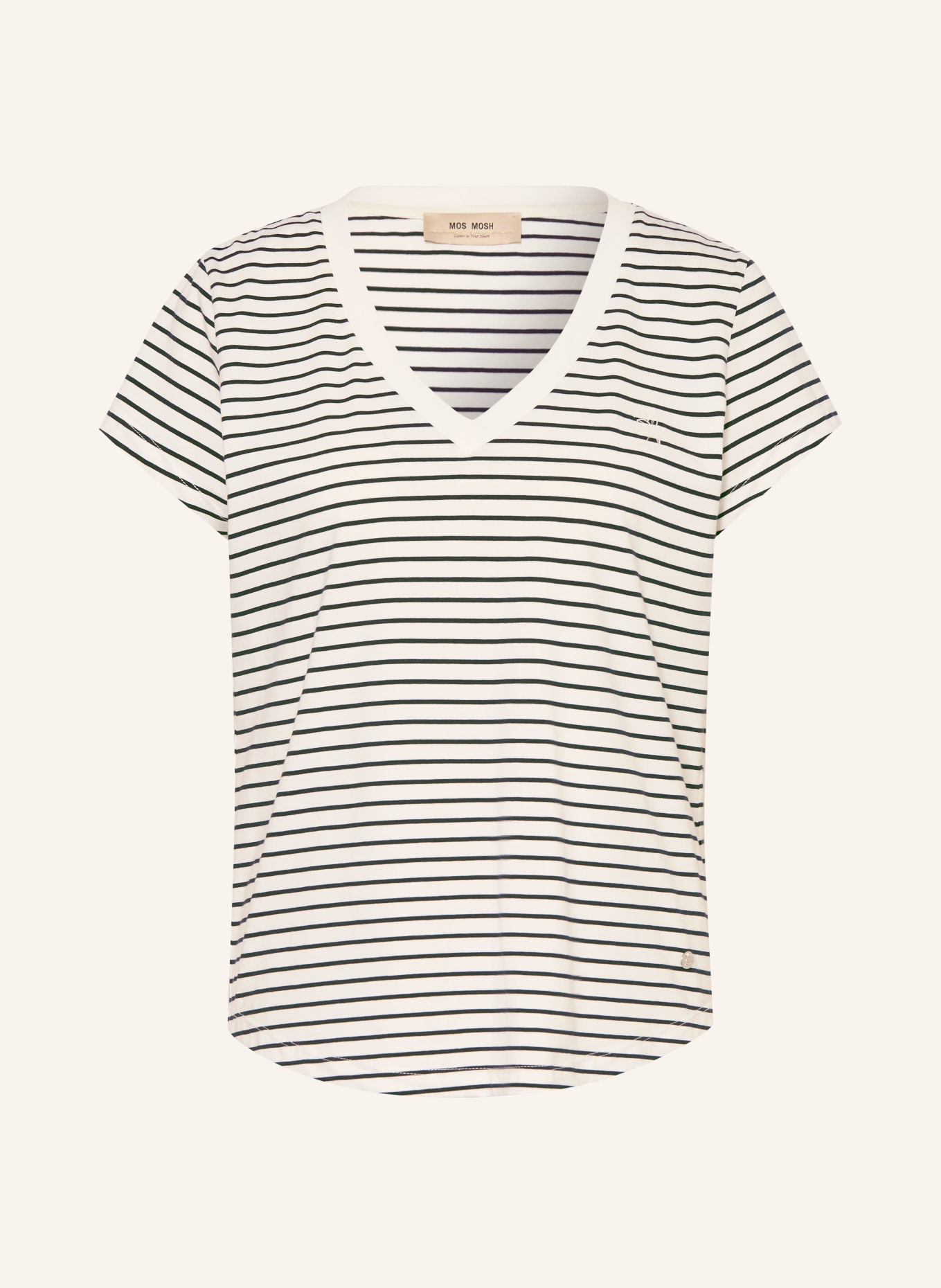 MOS MOSH Tričko MMKALA: TMAVĚ MODRÁ / BÍLÁ