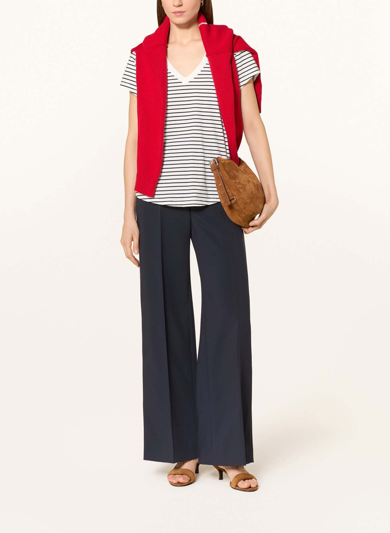 MOS MOSH Tričko MMKALA: TMAVĚ MODRÁ / BÍLÁ