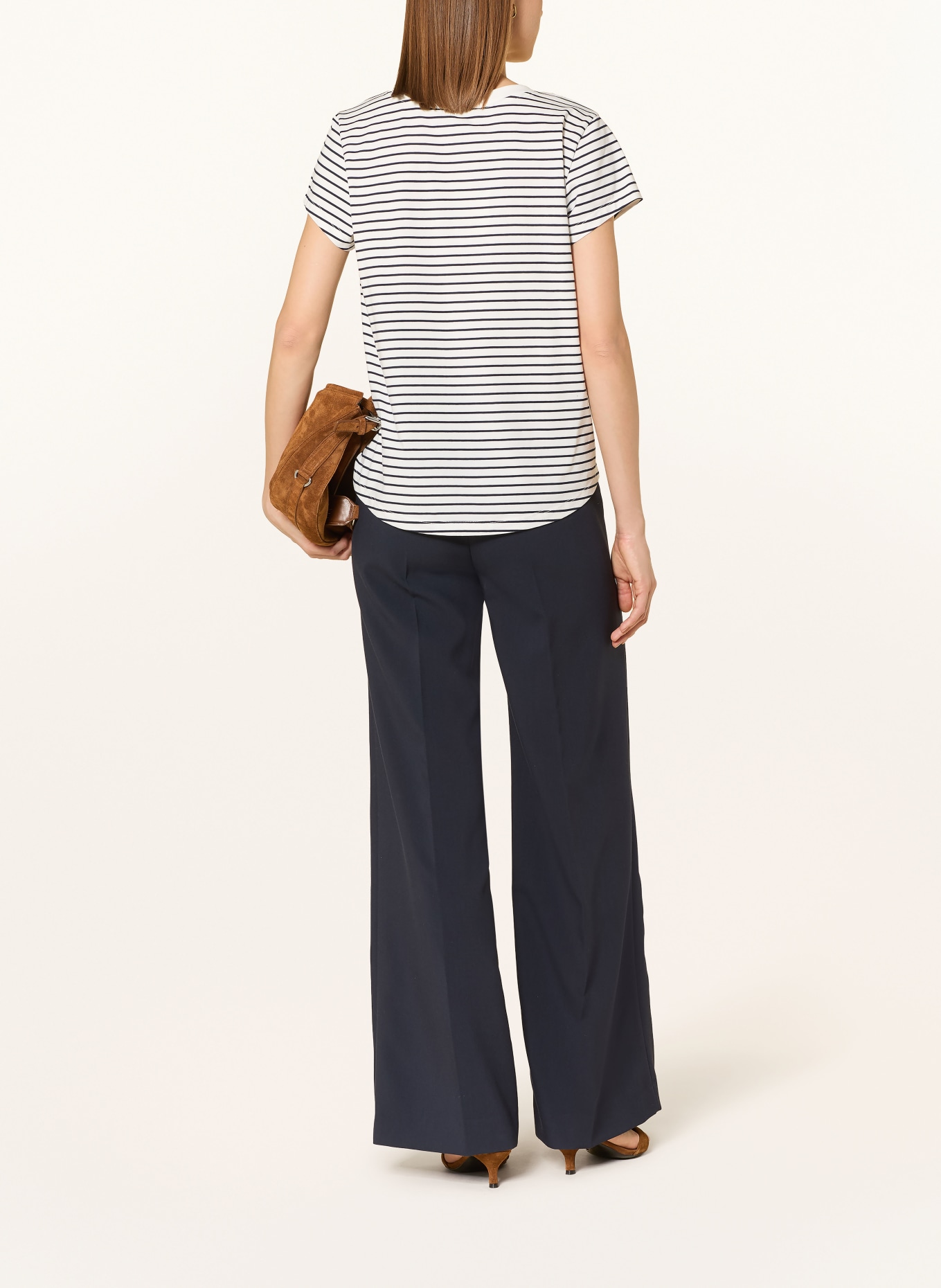 MOS MOSH Tričko MMKALA: TMAVĚ MODRÁ / BÍLÁ