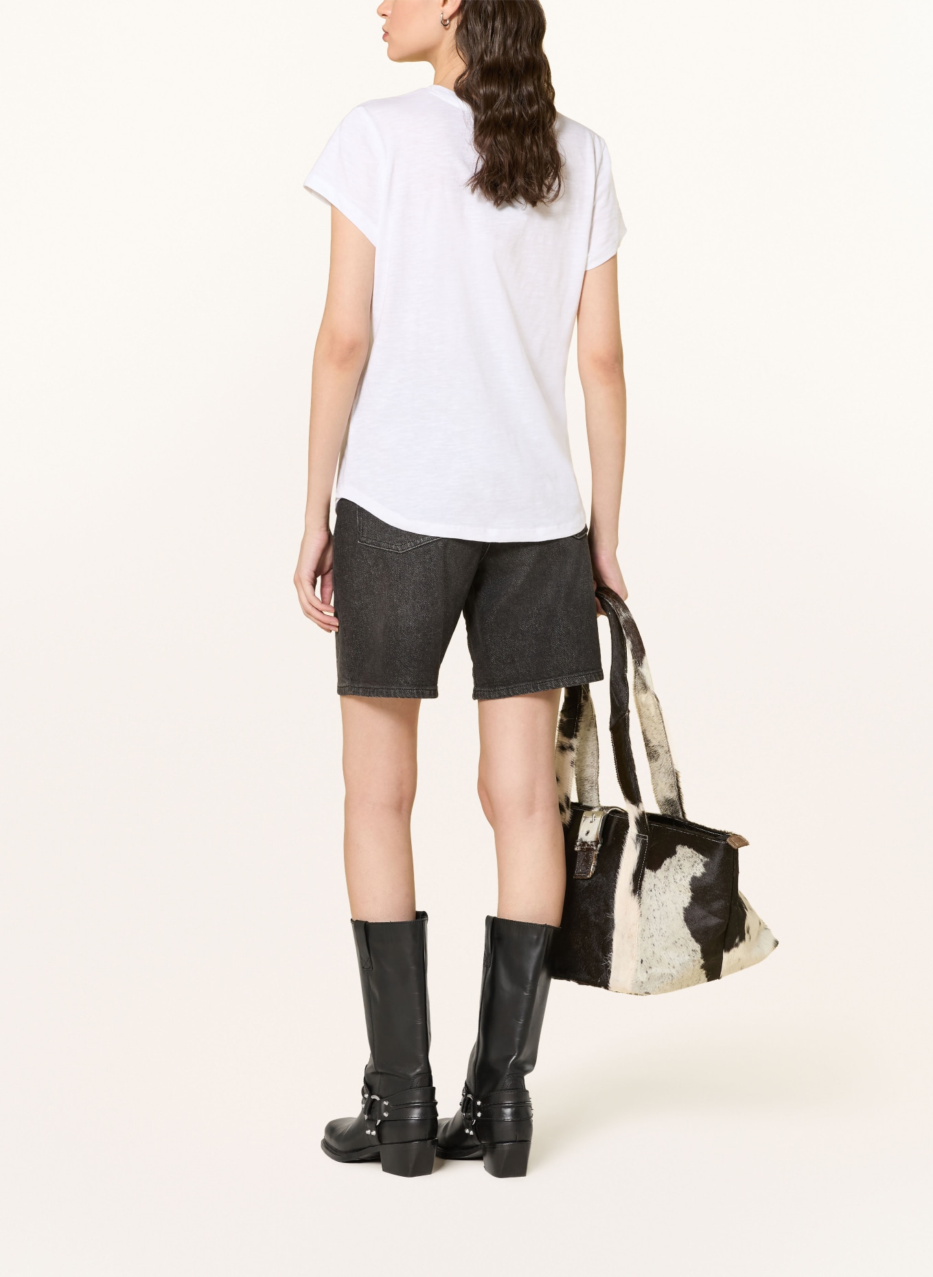 MOS MOSH T-shirt MMSAFINA avec pierres précieuses: BLANC