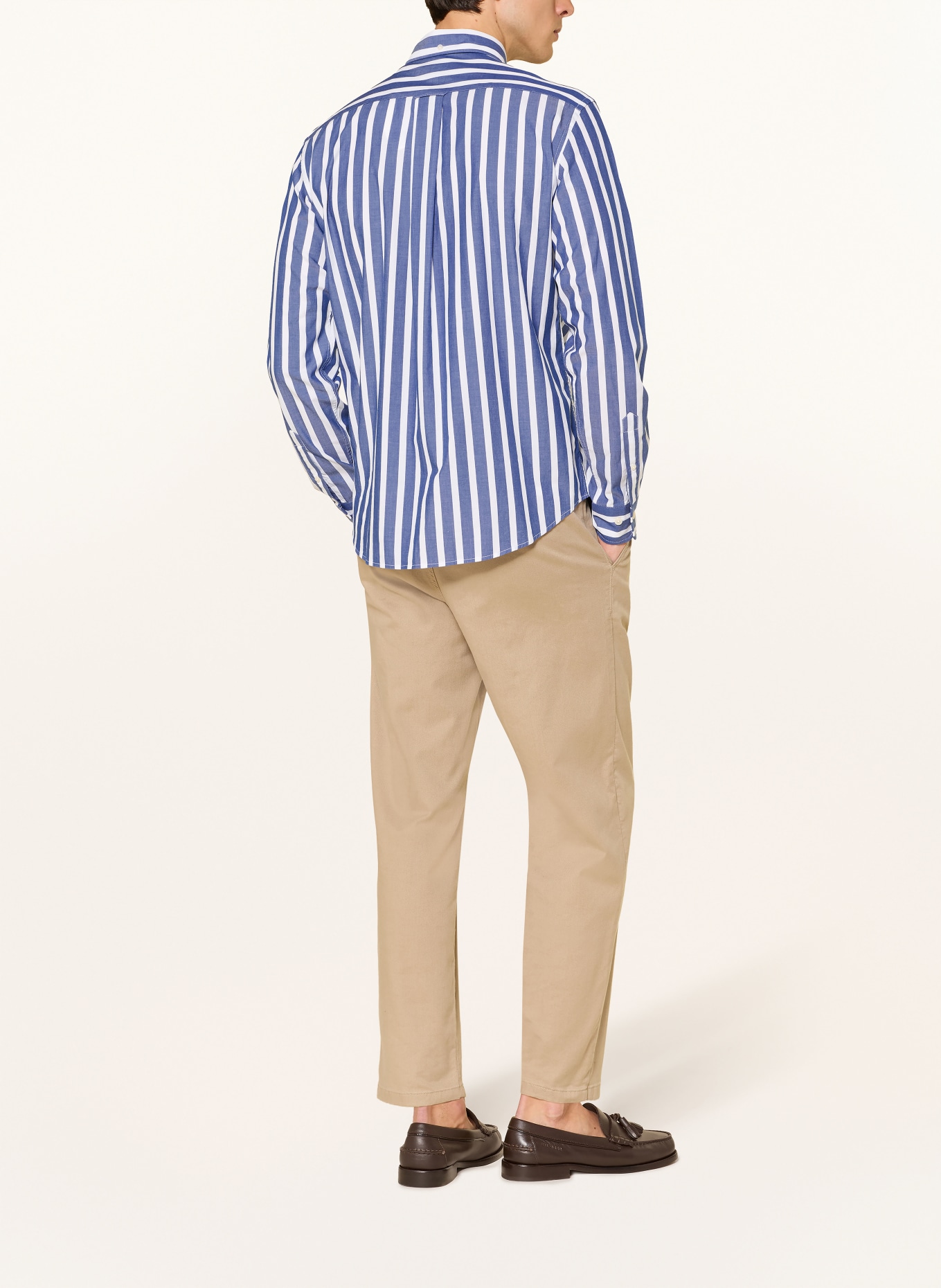 GANT Chemise coupe classique: BLEU / BLANC