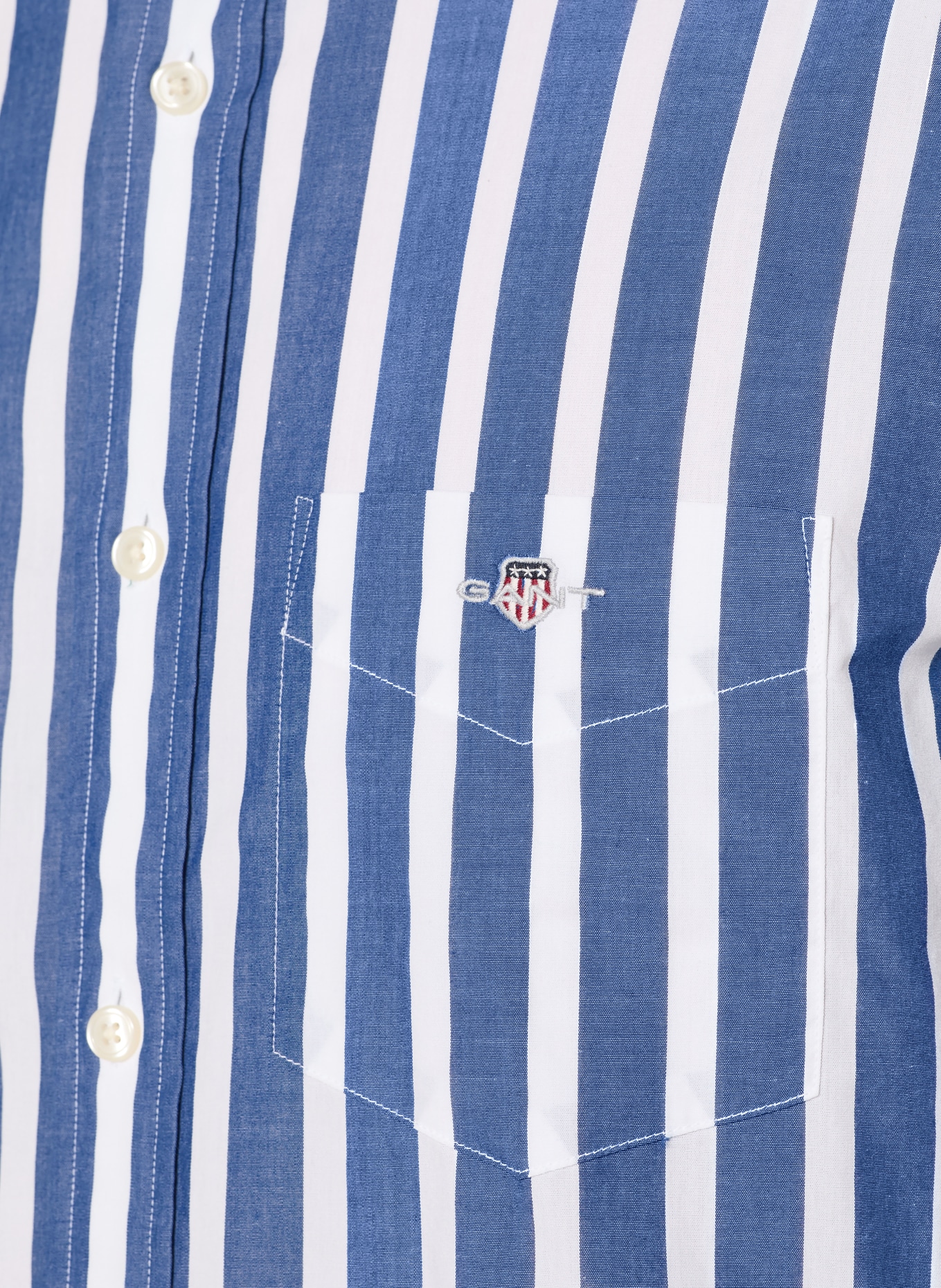 GANT Chemise coupe classique: BLEU / BLANC