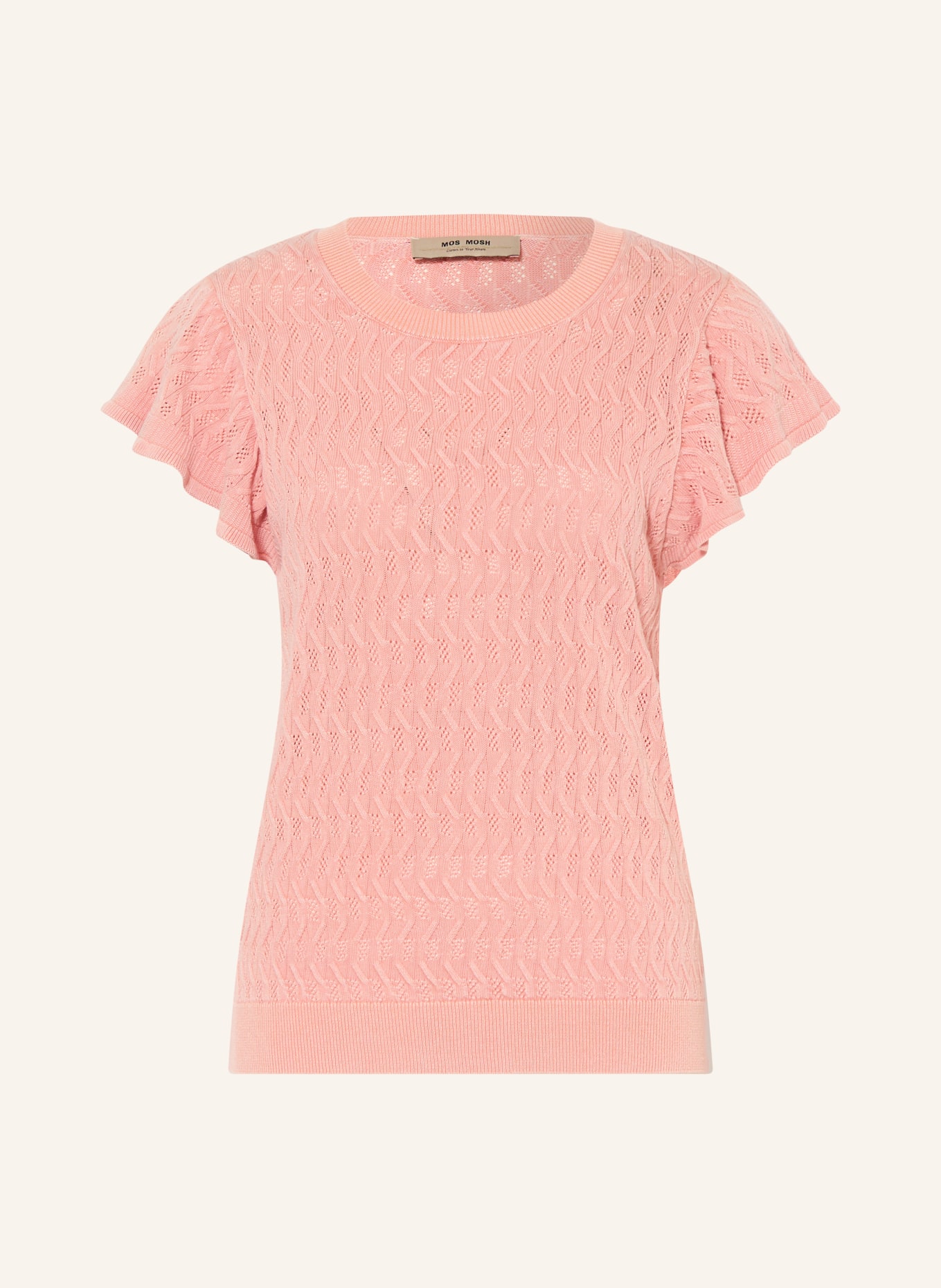 MOS MOSH Pletené tričko MMGANNA: SVĚTLE ČERVENÁ