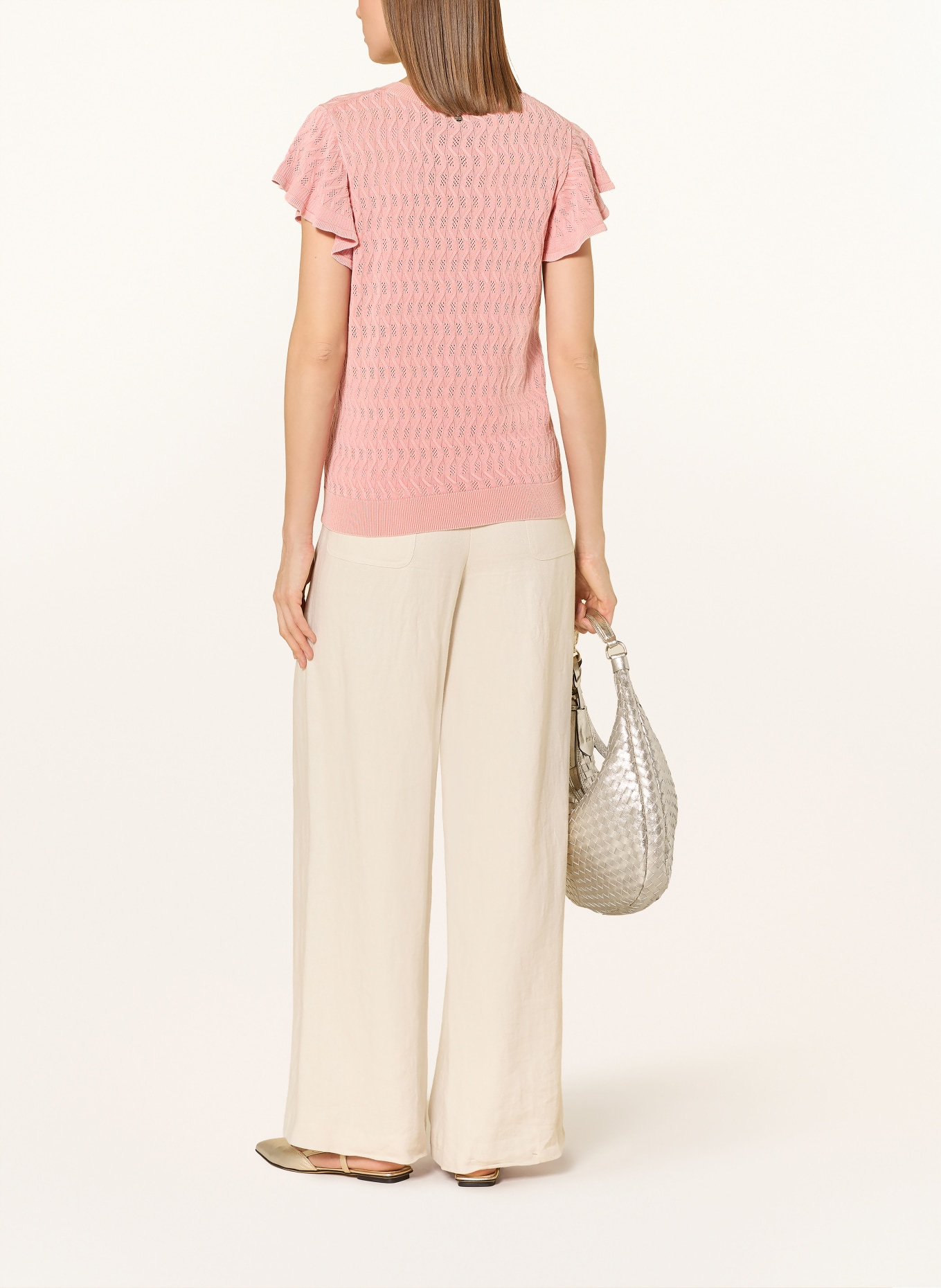 MOS MOSH Pletené tričko MMGANNA: SVĚTLE ČERVENÁ