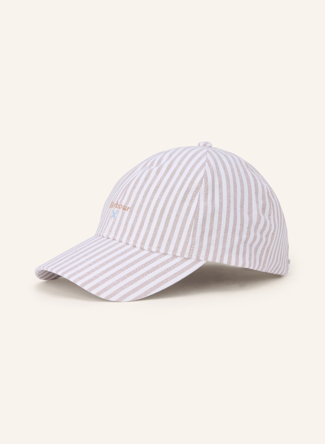 Barbour Cap CRESSWELL: WEISS / BEIGE