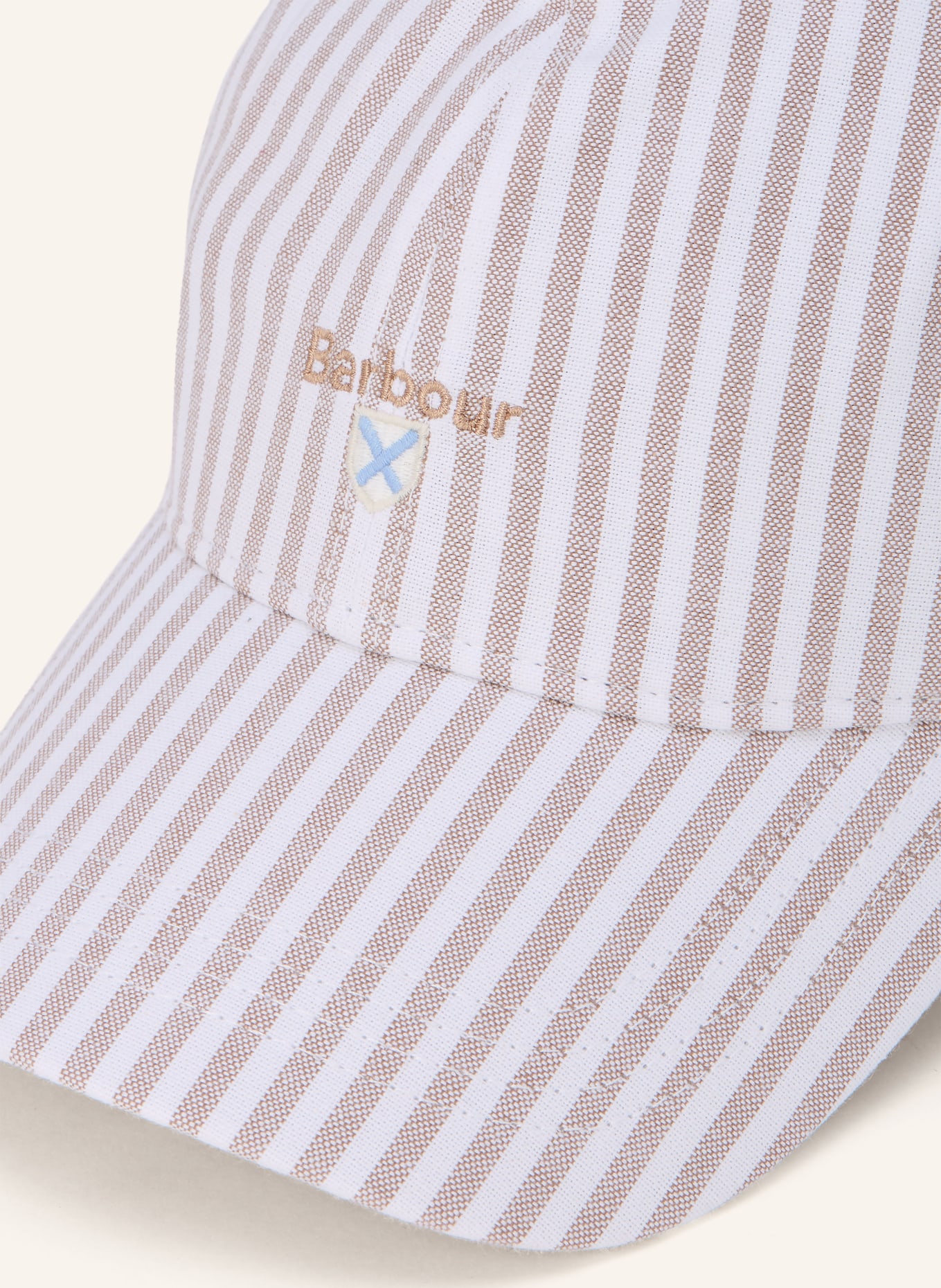 Barbour Cap CRESSWELL: WEISS / BEIGE