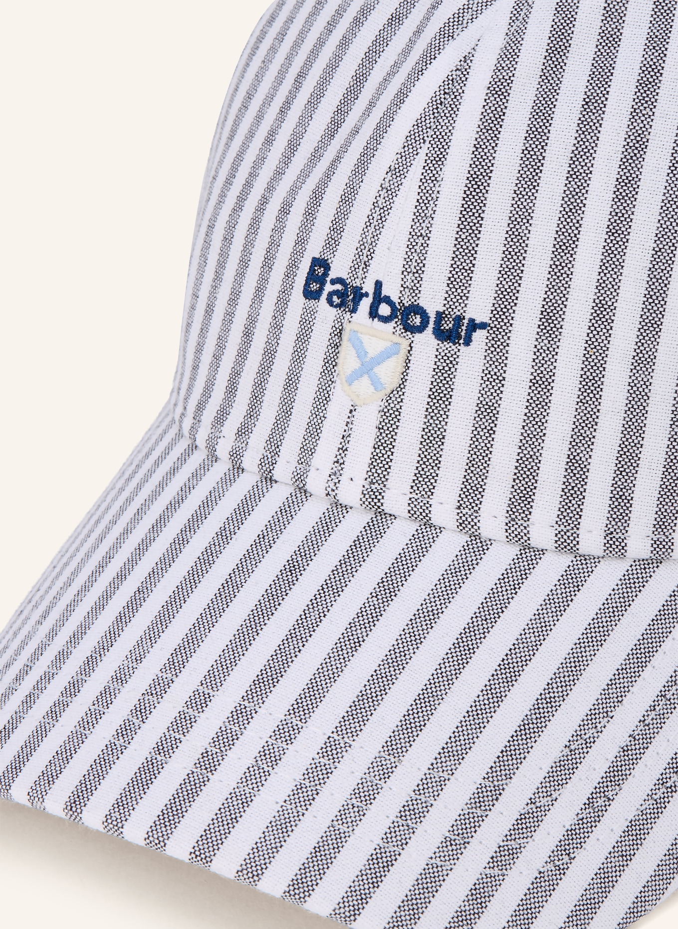 Barbour Cap CRESSWELL: BLAU / WEISS