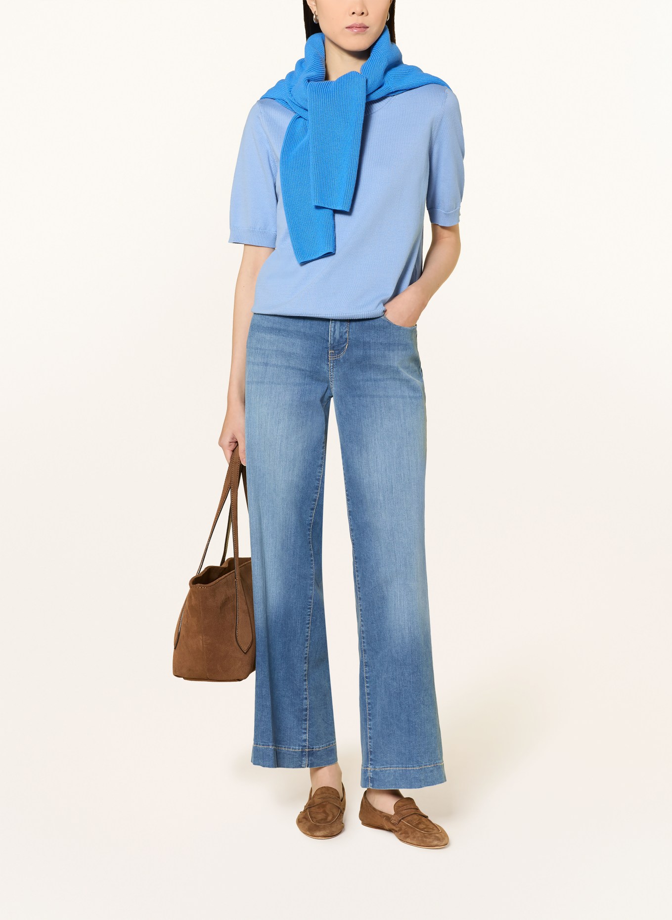 MAERZ MUENCHEN Strickshirt: HELLBLAU