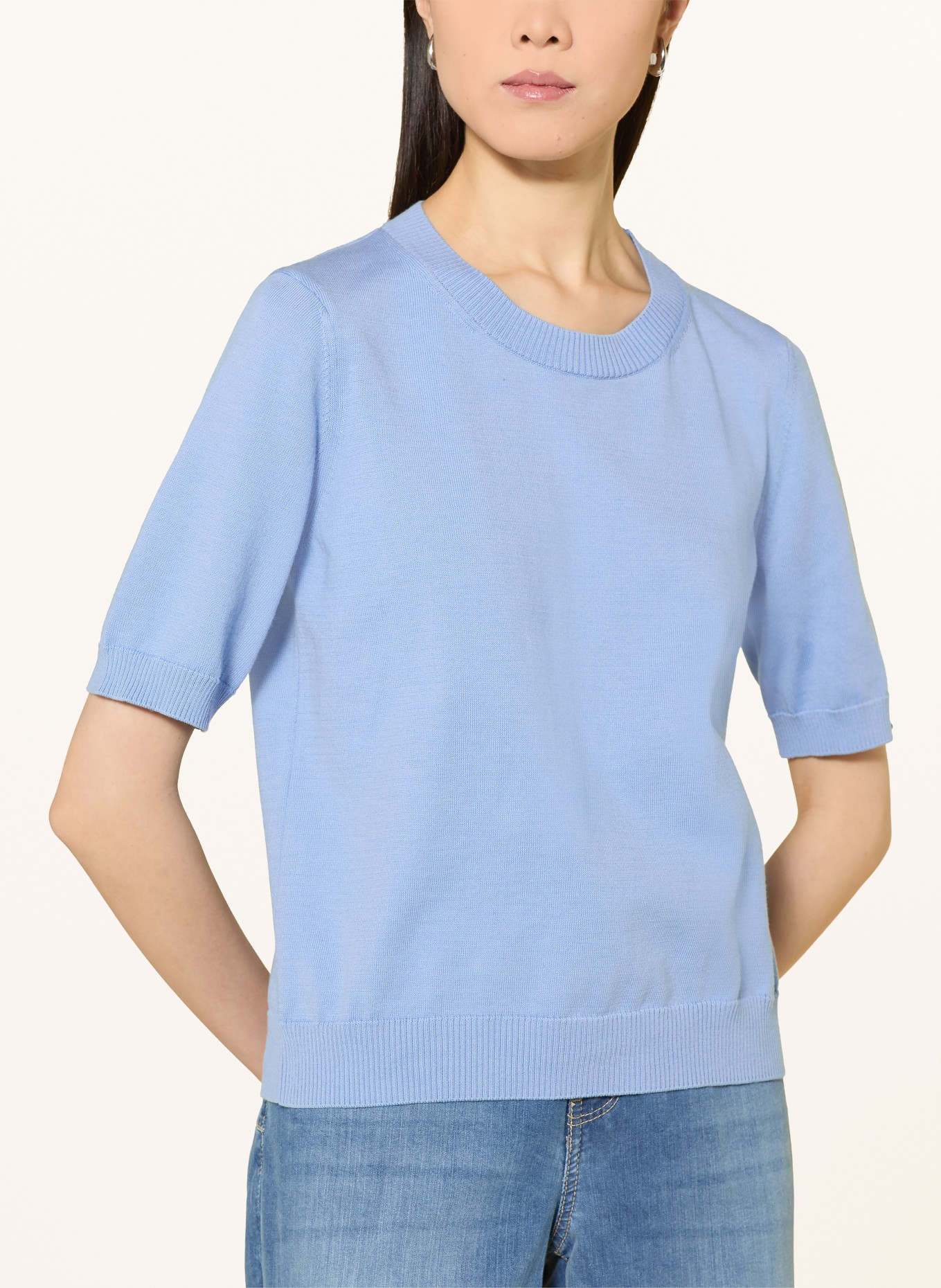 MAERZ MUENCHEN Strickshirt: HELLBLAU