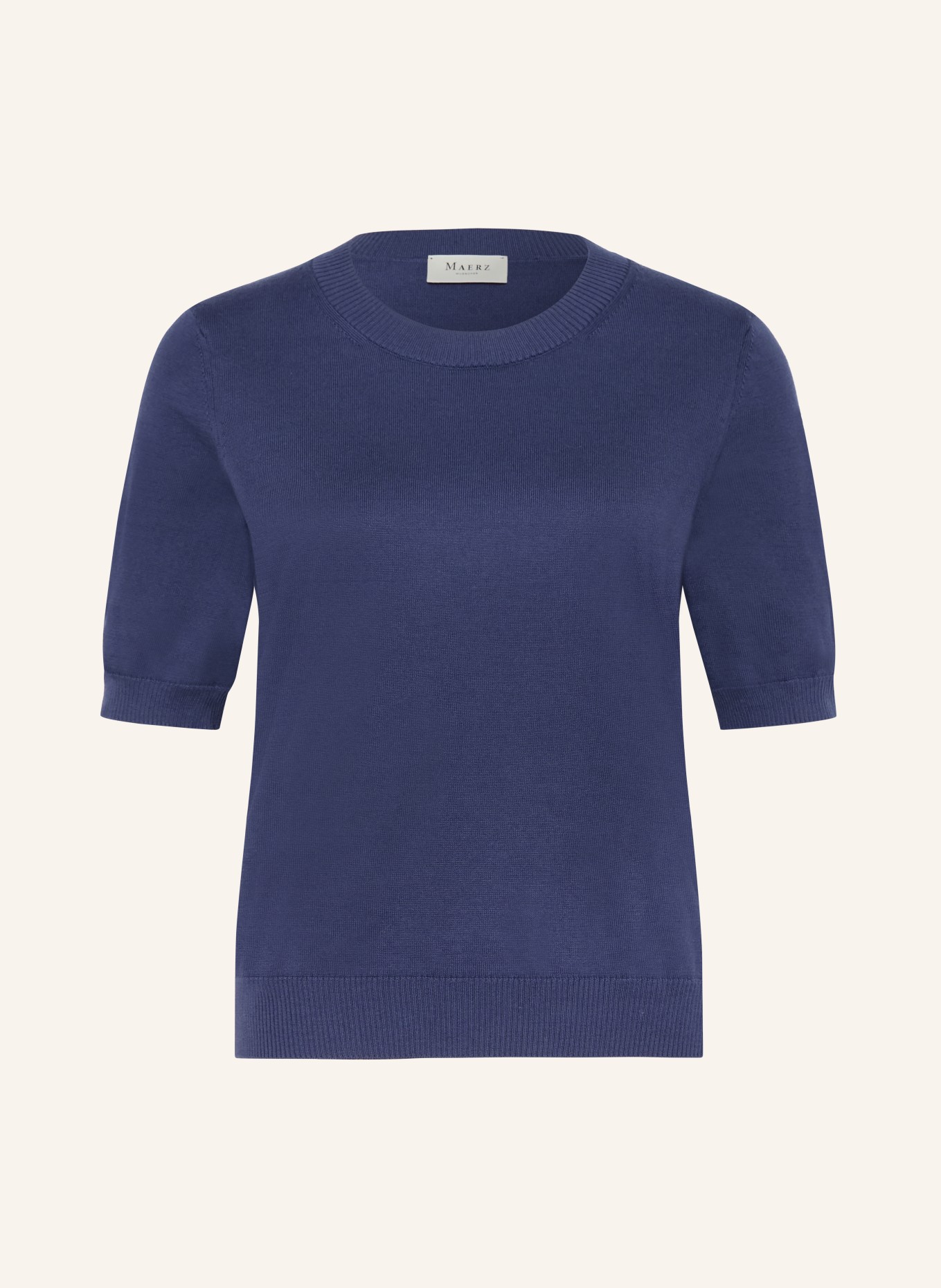 MAERZ MUENCHEN gebreid shirt: DONKERBLAUW