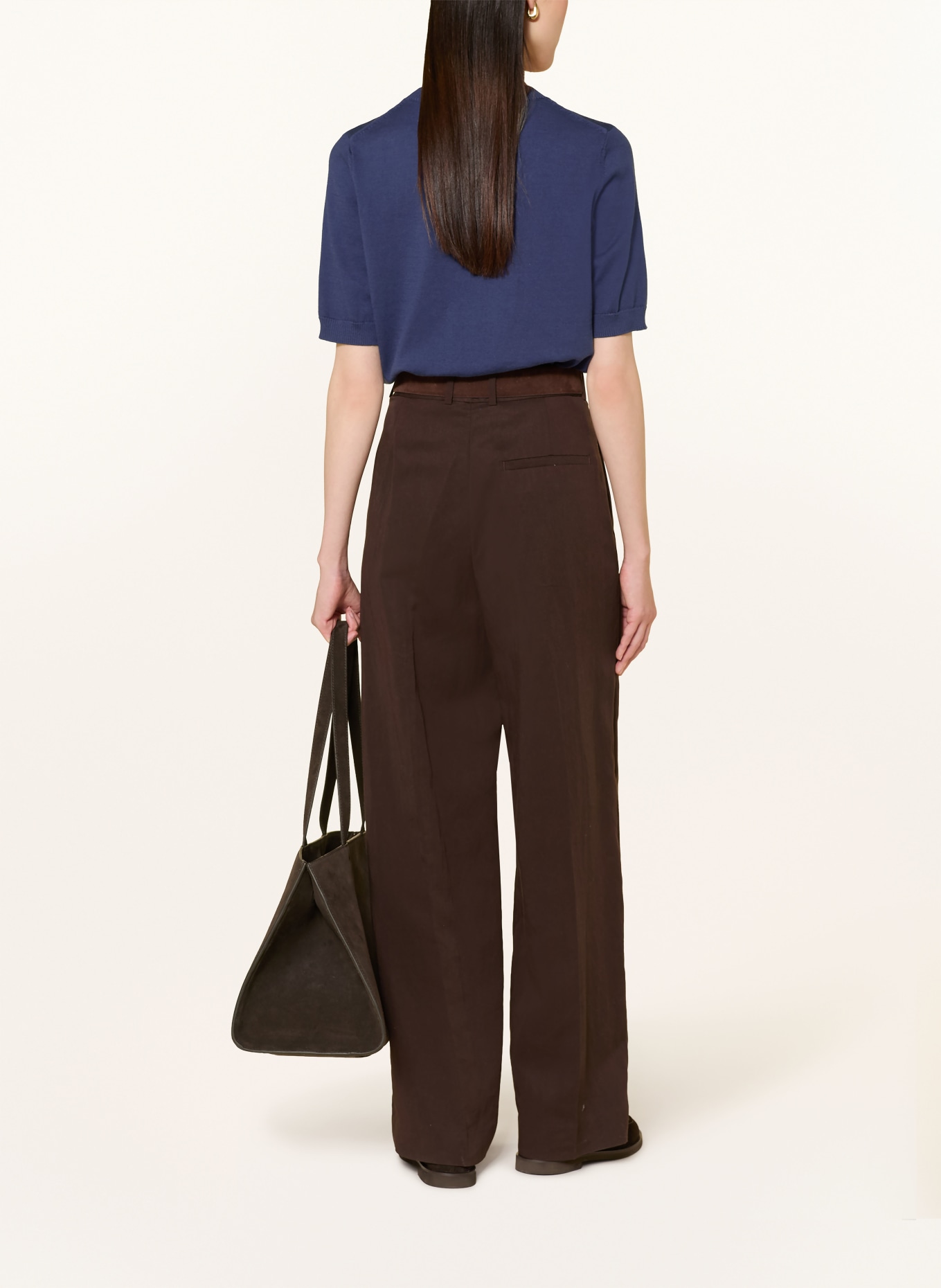 MAERZ MUENCHEN gebreid shirt: DONKERBLAUW