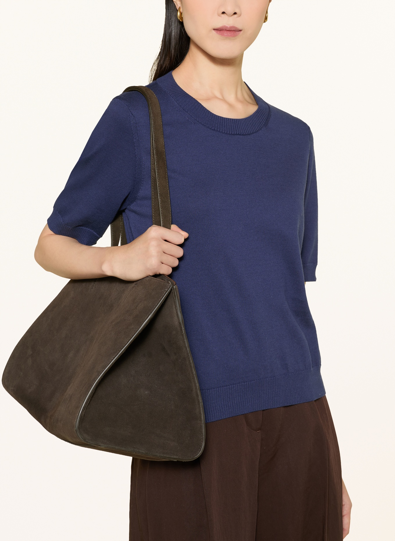 MAERZ MUENCHEN gebreid shirt: DONKERBLAUW