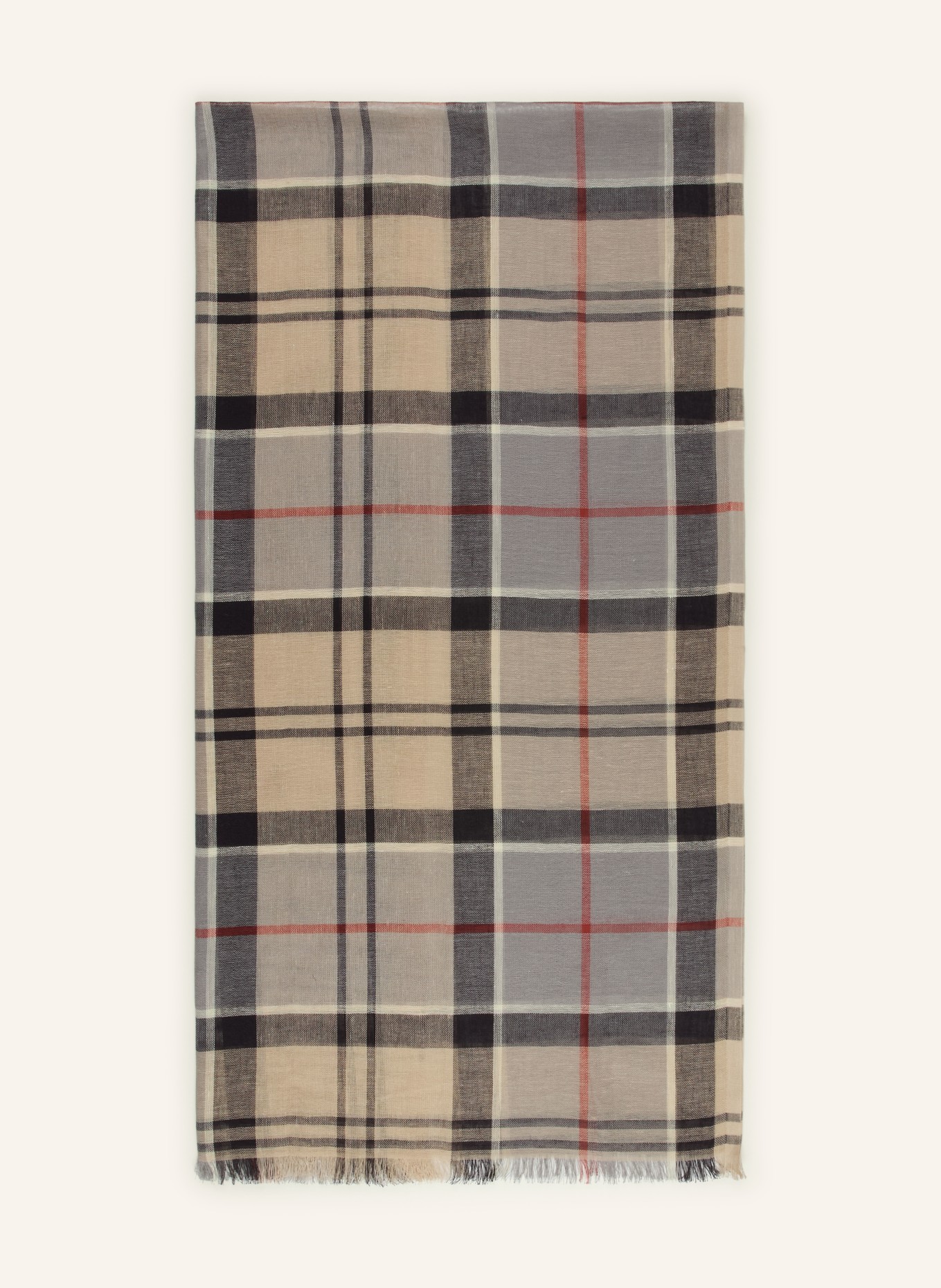 Barbour WELTON scarf: BEIGE / BLUE GRAY / BLACK