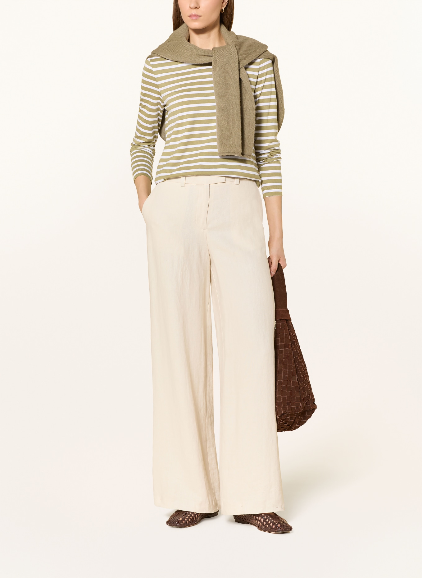 MAERZ MUENCHEN Dlouhé rukávy: OLIVOVÁ / BÍLÁ